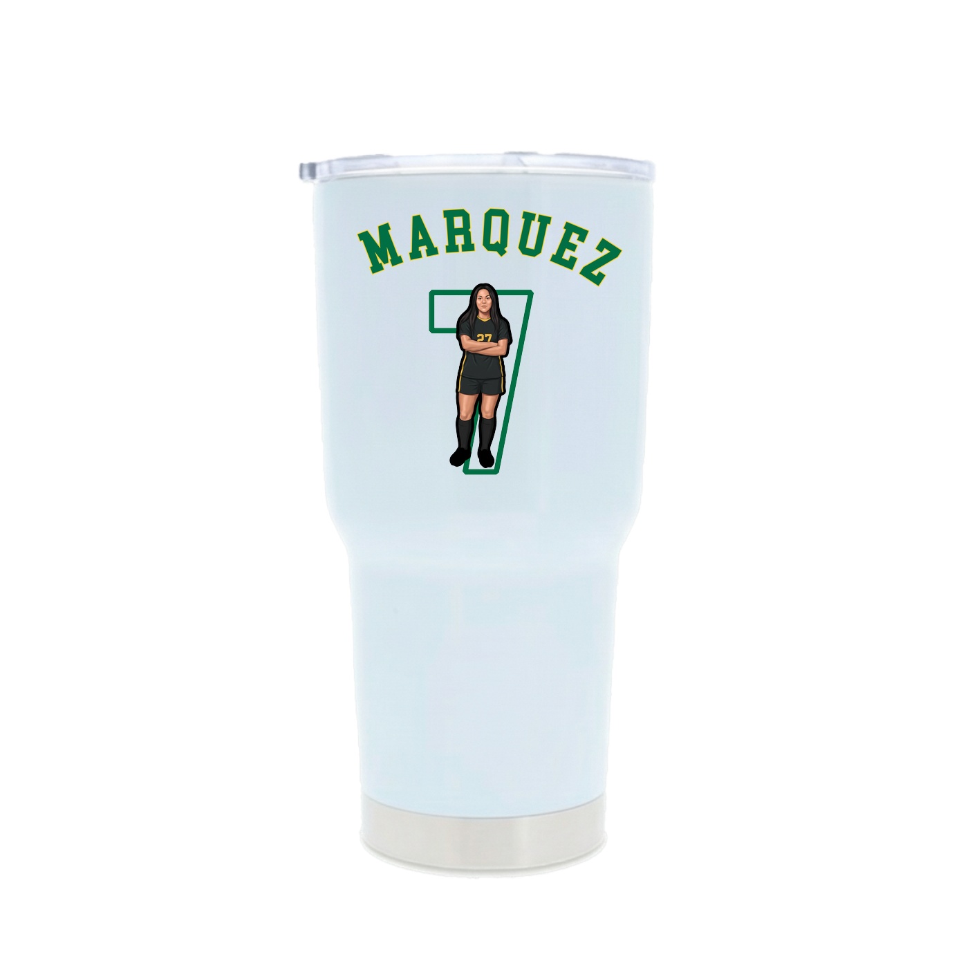 30oz Stainless Steel Tumbler — Shirsey Arch in White