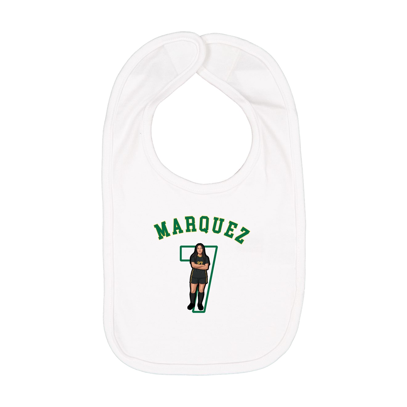 Infant Bib — Shirsey Arch in White