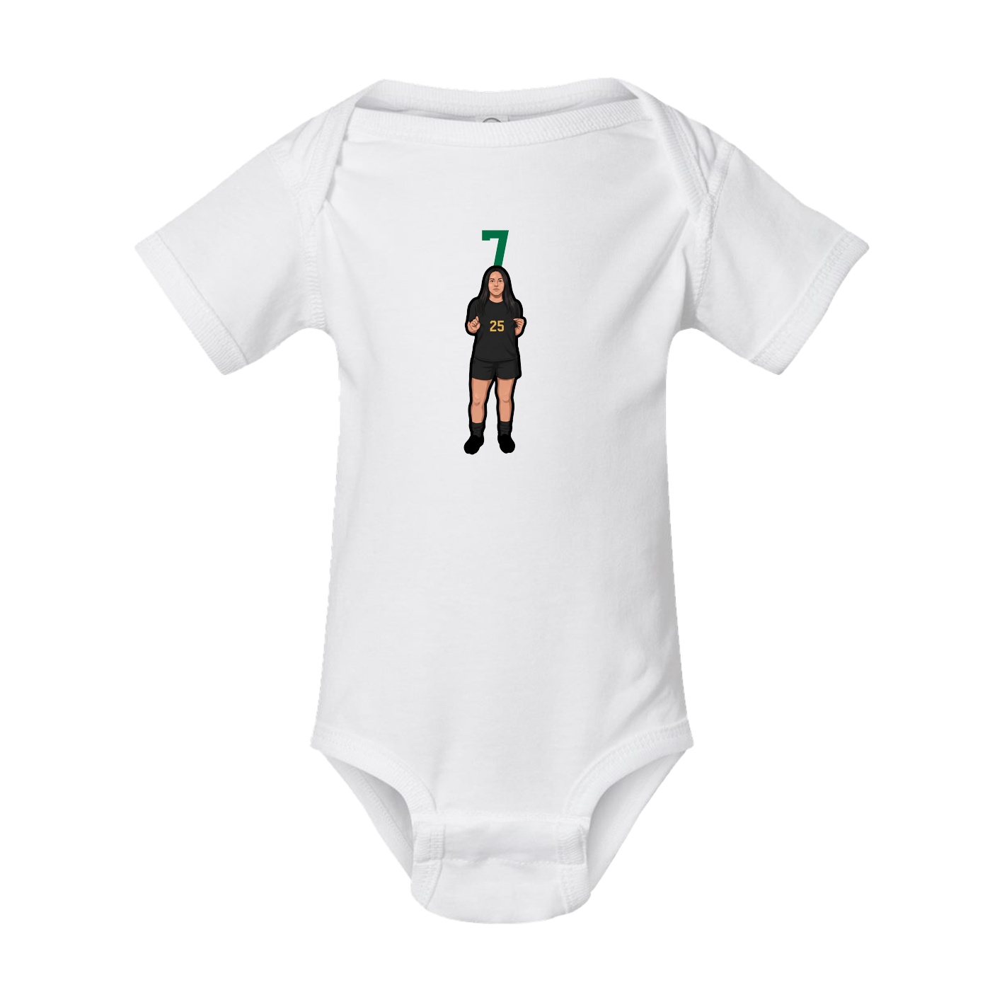 Baby Onesie — Number Top in White