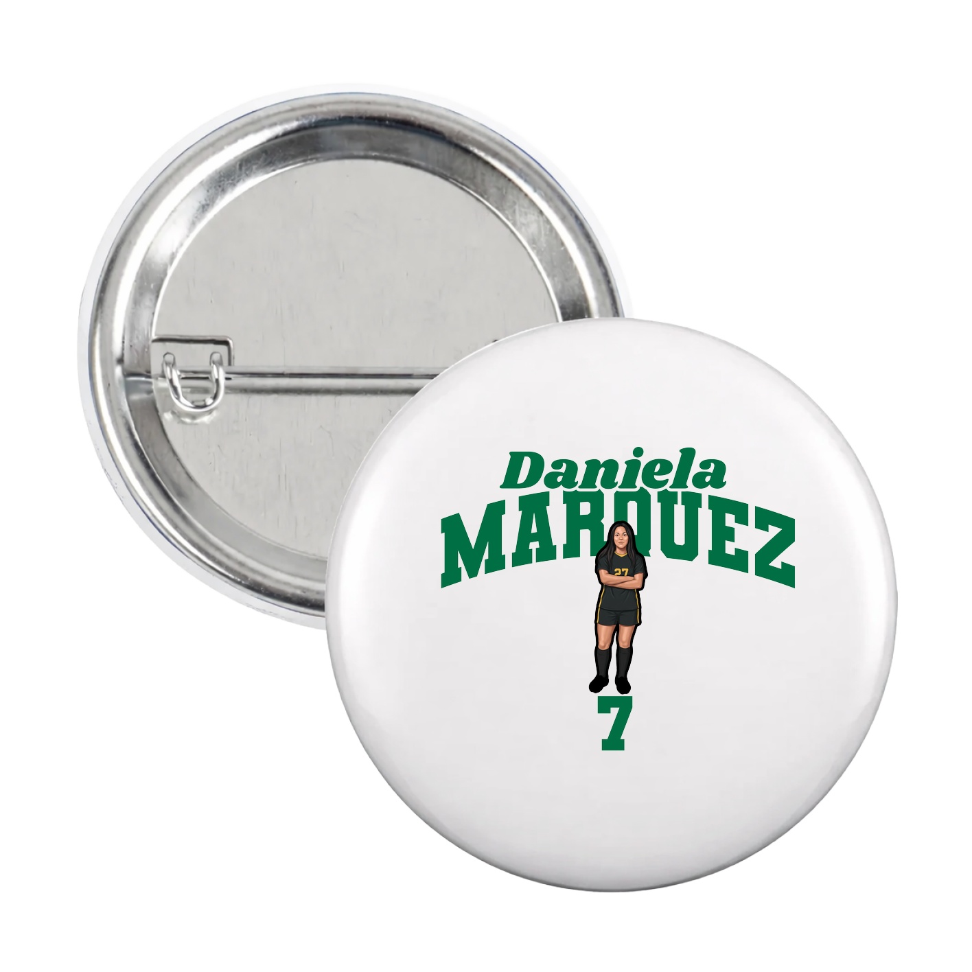 Game Day Button — Signature Arch in White