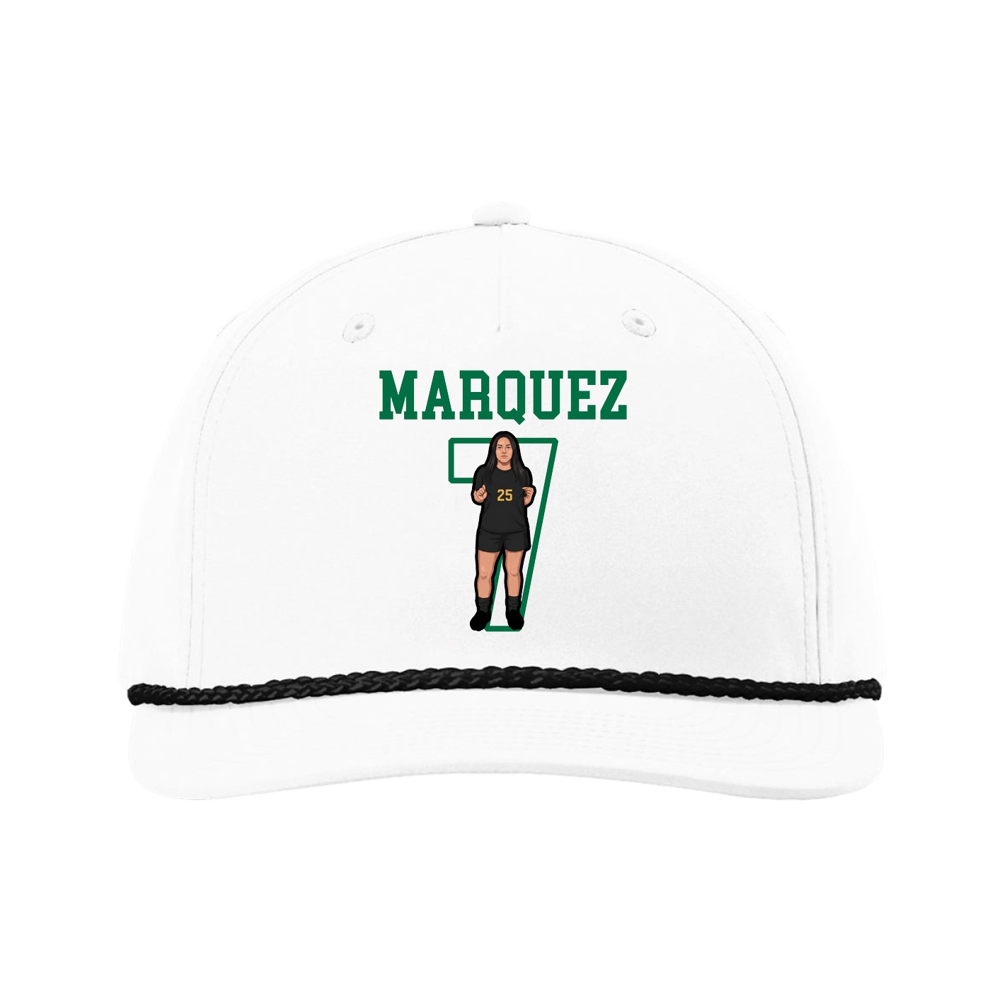Five-Panel Classic Rope Cap — Shirsey in White