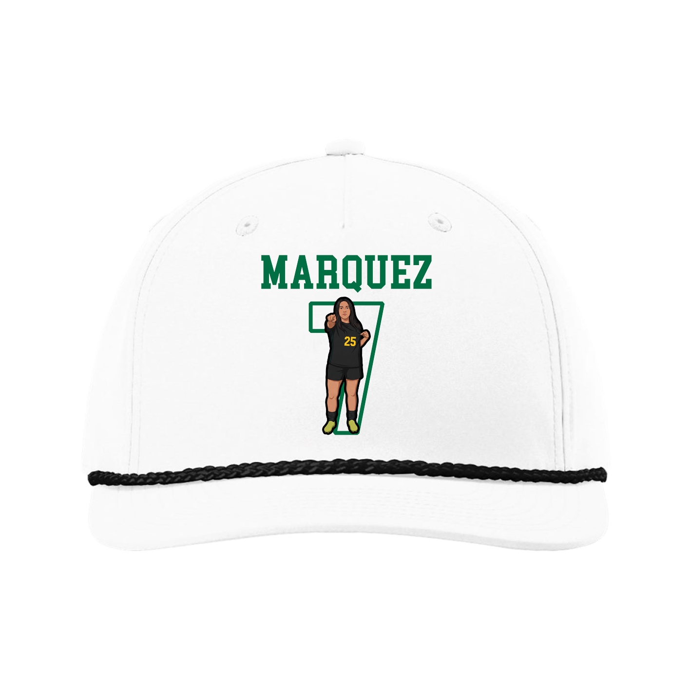 Five-Panel Classic Rope Cap — Shirsey in White