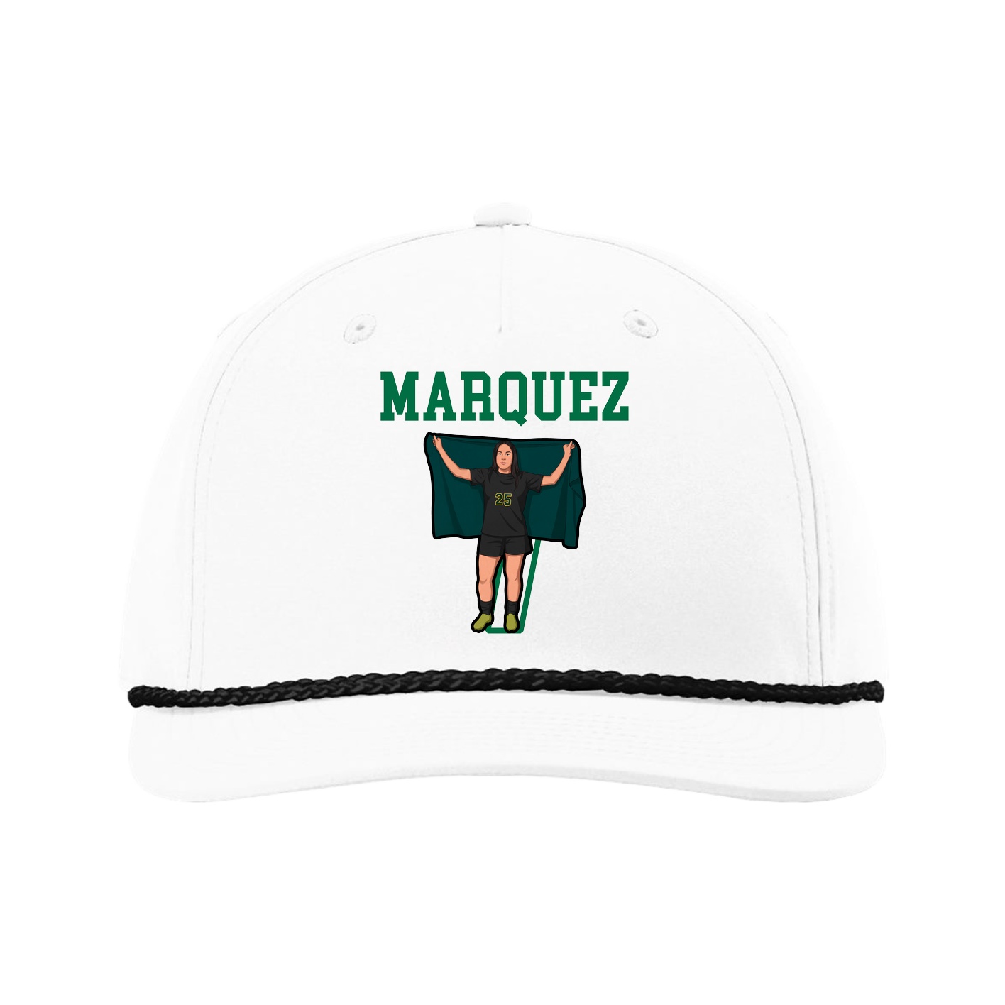 Five-Panel Classic Rope Cap — Shirsey in White
