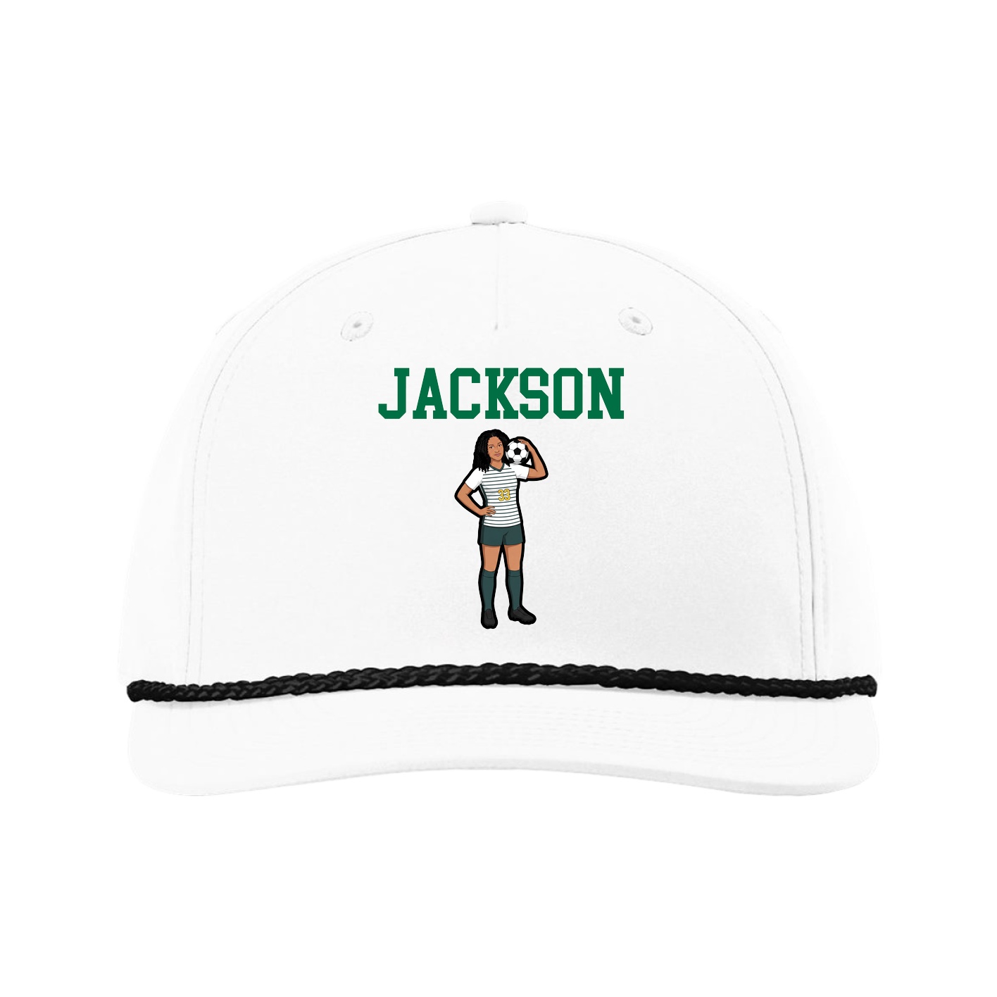 Five-Panel Classic Rope Cap — Shirsey in White