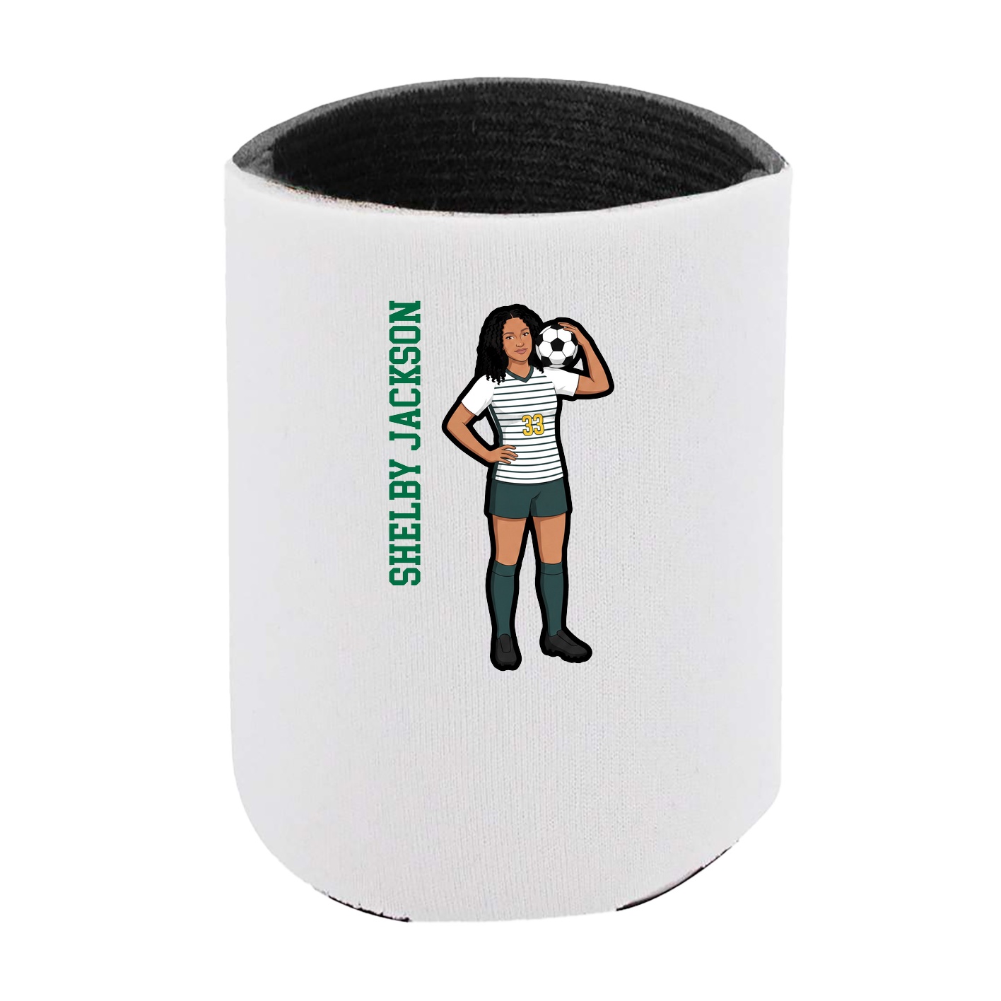 Can Holder — Name Vertical in White