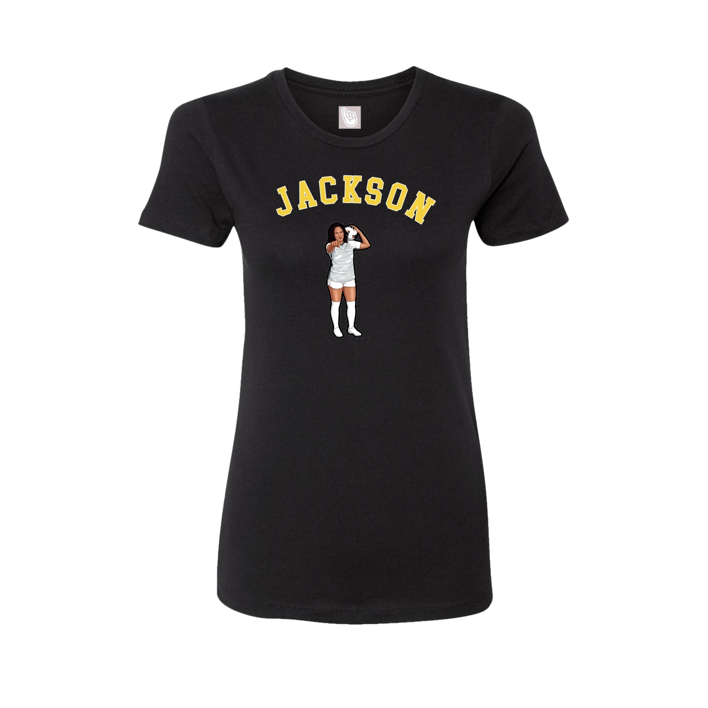 Fitted Women's Tee — Shirsey Arch in Black