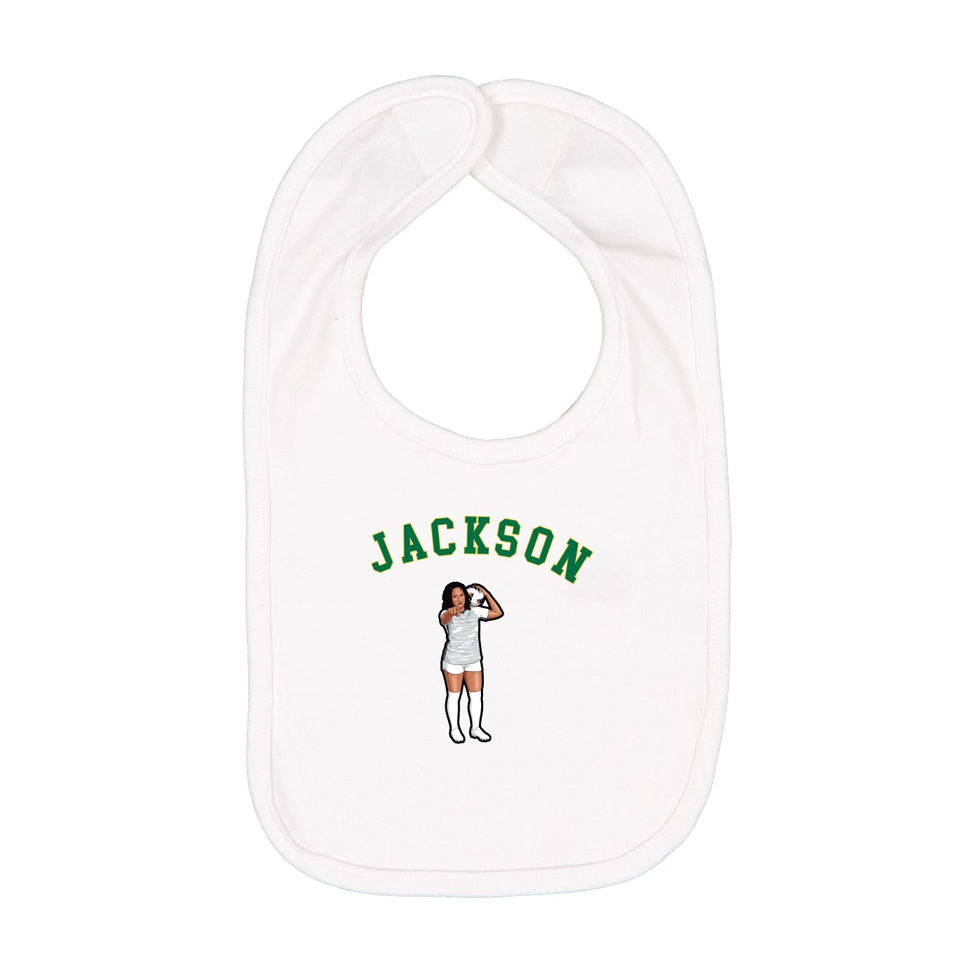 Infant Bib — Shirsey Arch in White