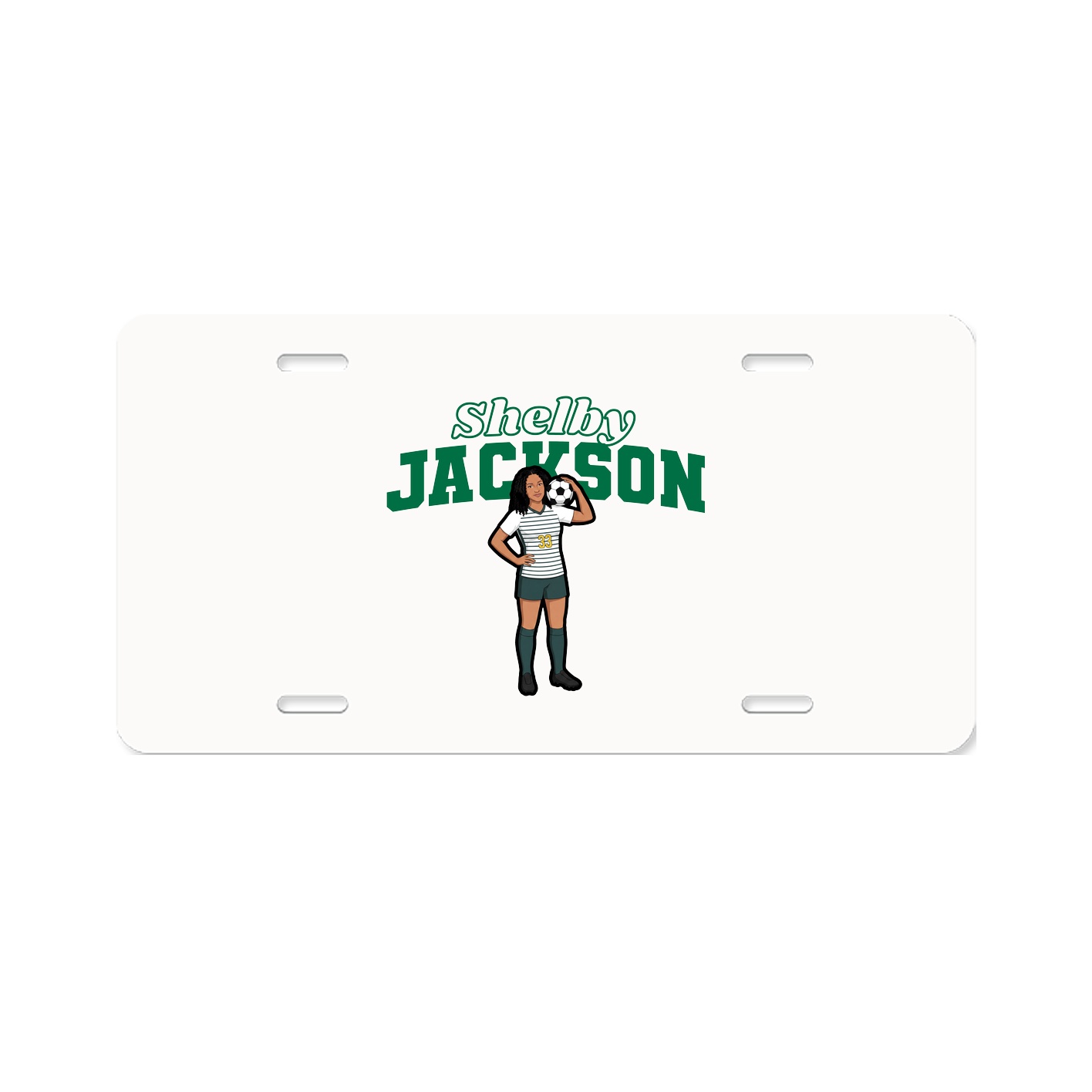 License Plate — Name Arch in Classic