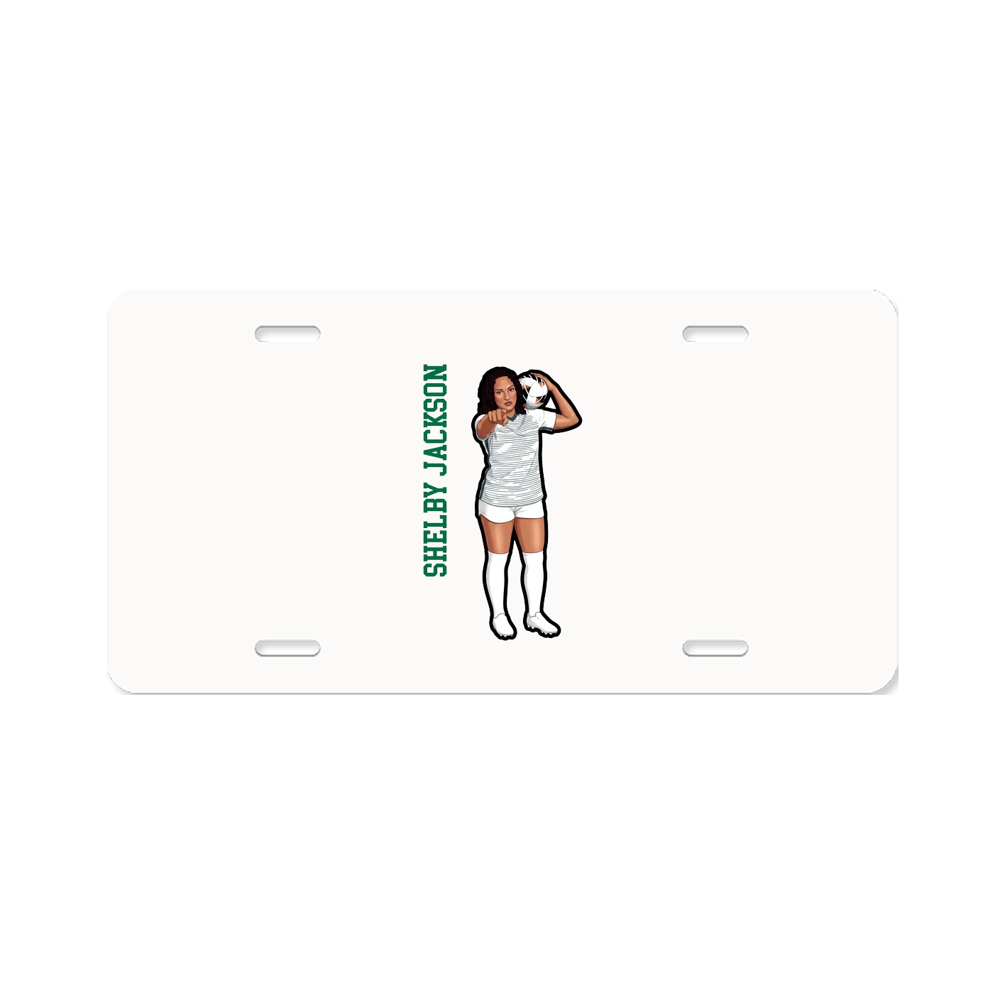 License Plate — Name Vertical in Classic