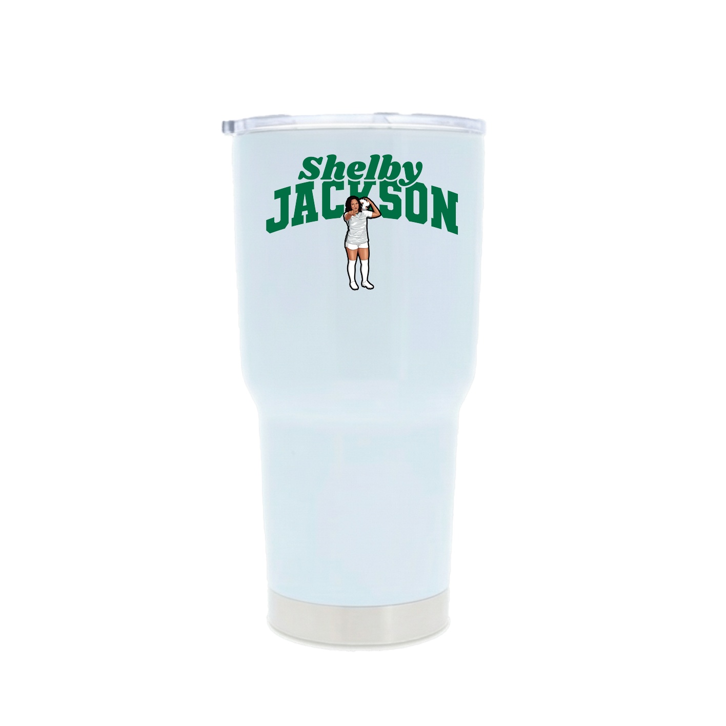 30oz Stainless Steel Tumbler — Signature Arch in White
