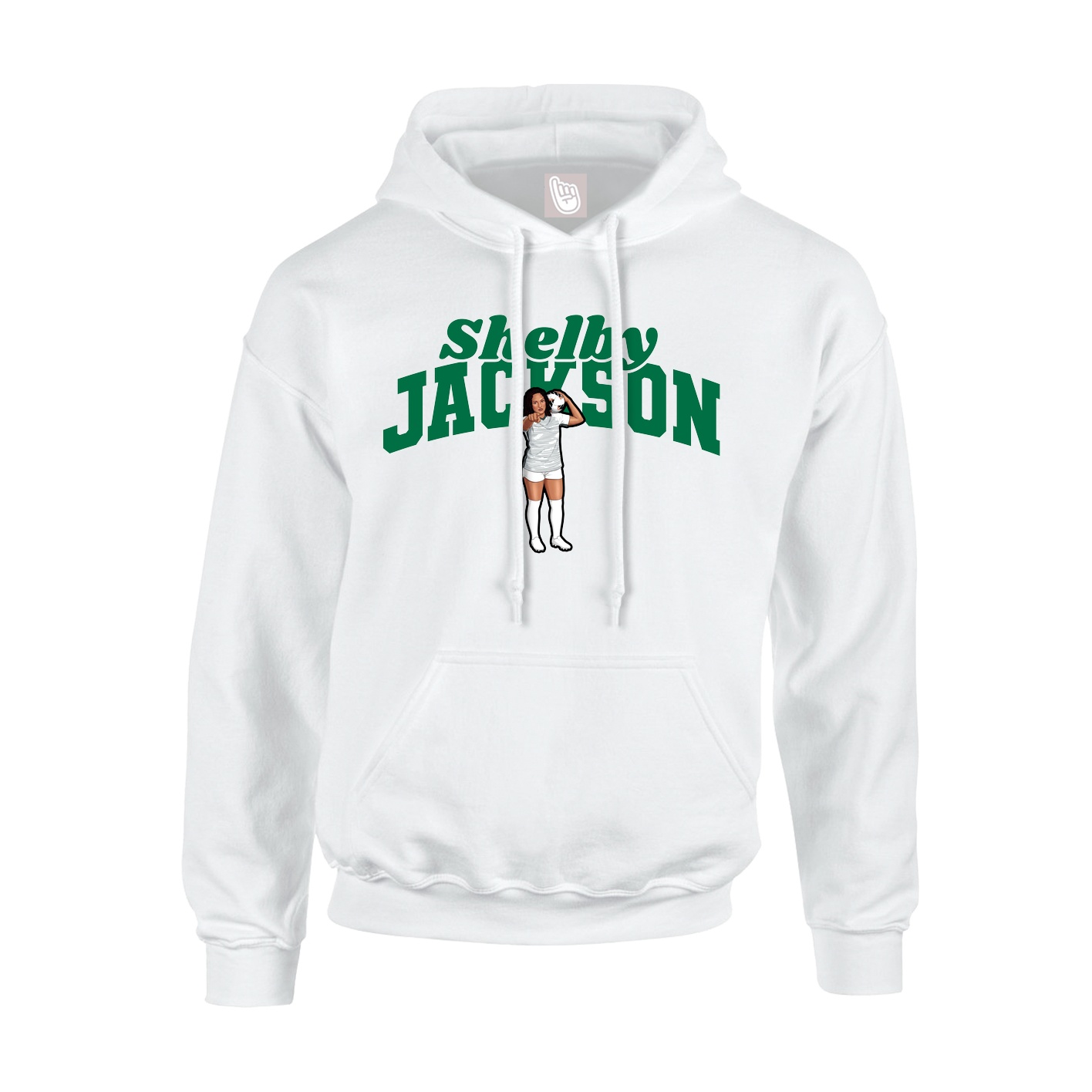 Youth Hoodie — Signature Arch in White