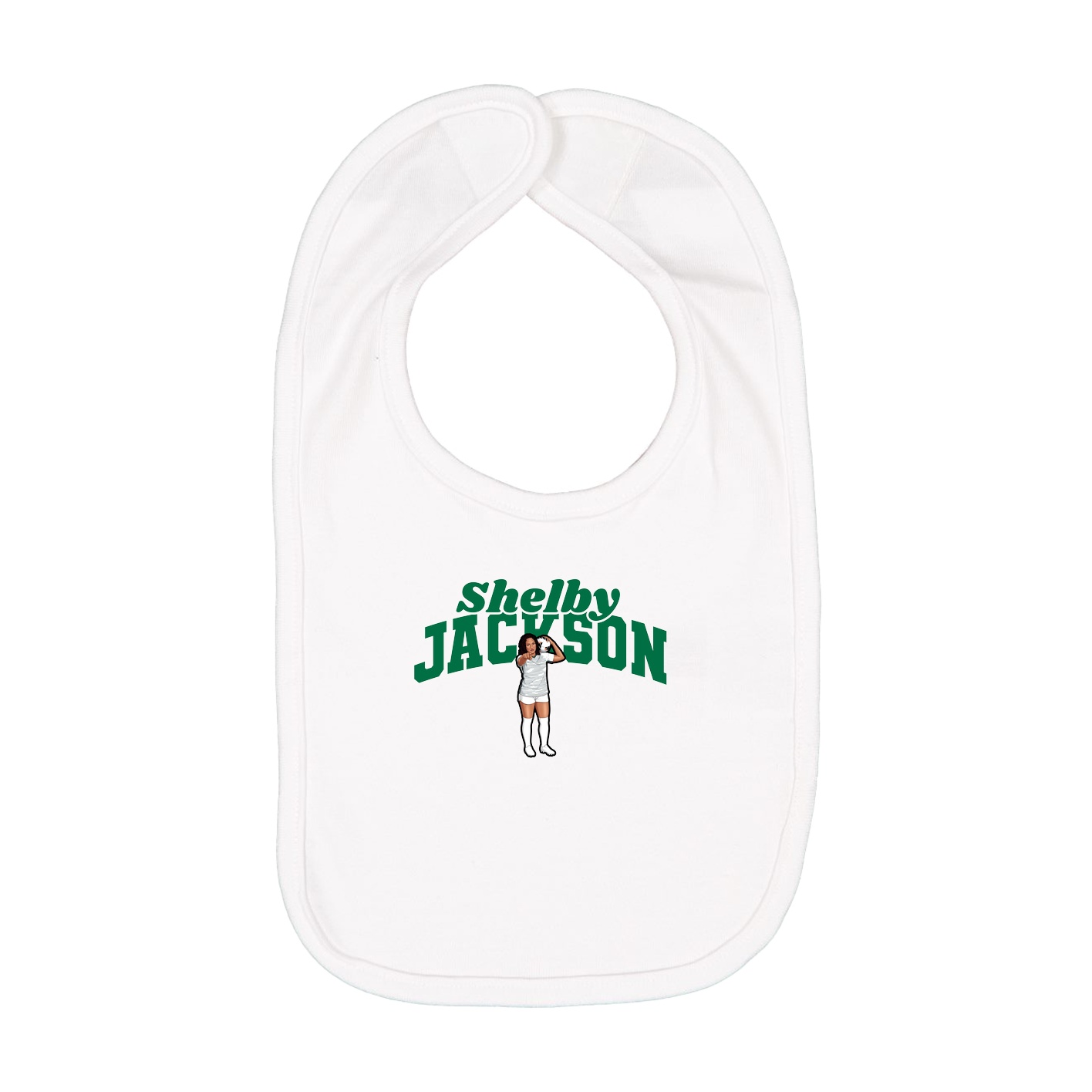Infant Bib — Signature Arch in White