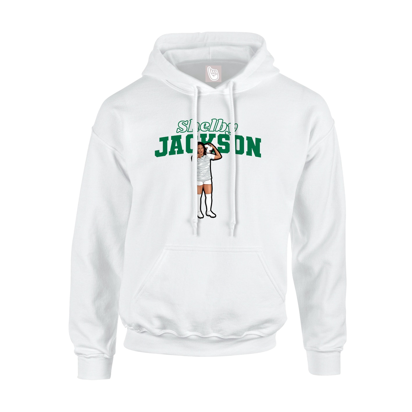 Hoodie — Name Arch in White