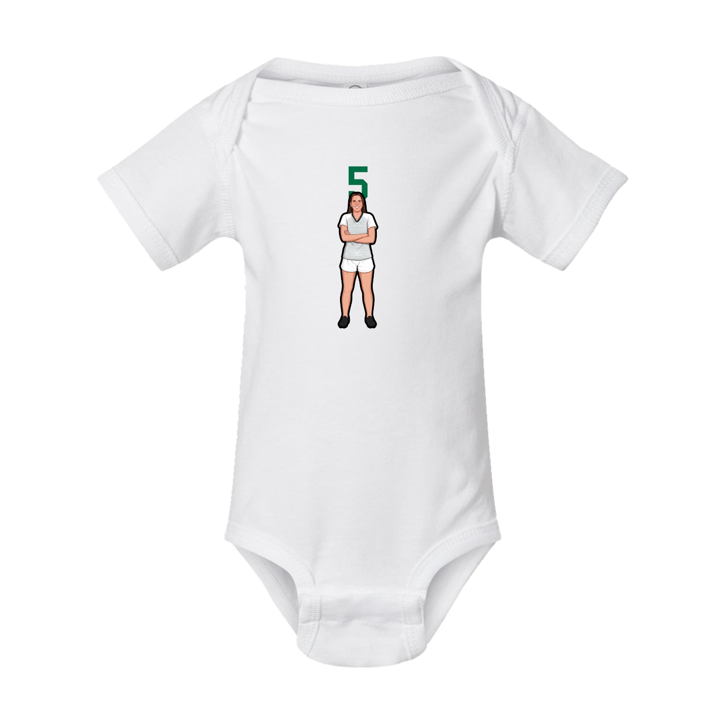 Baby Onesie — Number Top in White