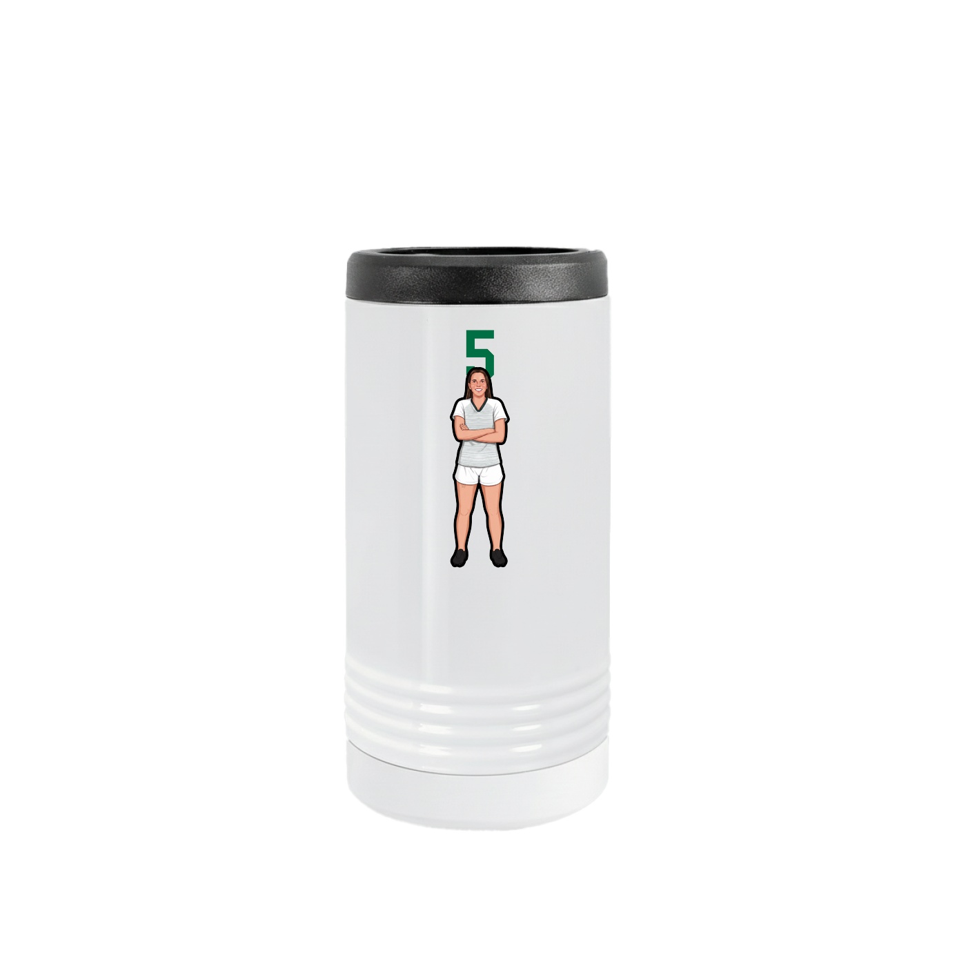Slim Beverage Holder — Number Top in White