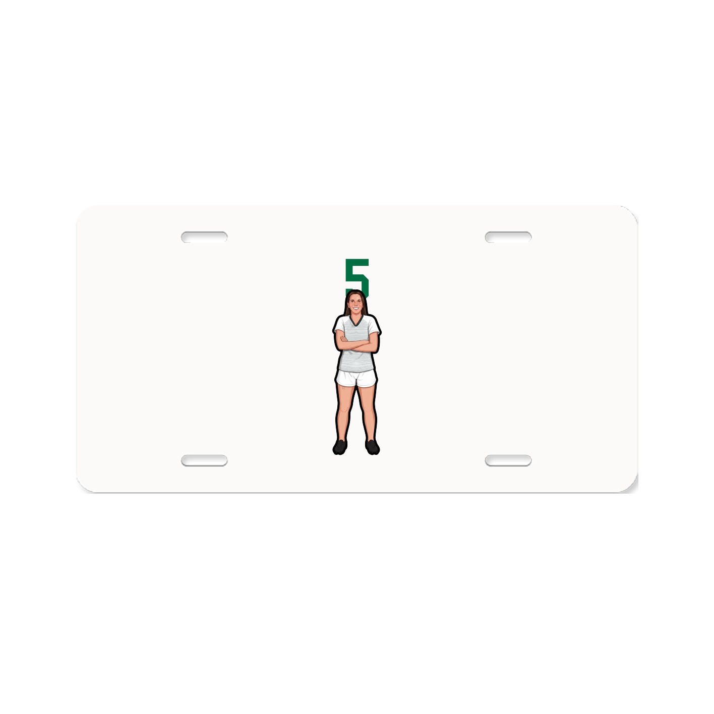 License Plate — Number Top in Classic