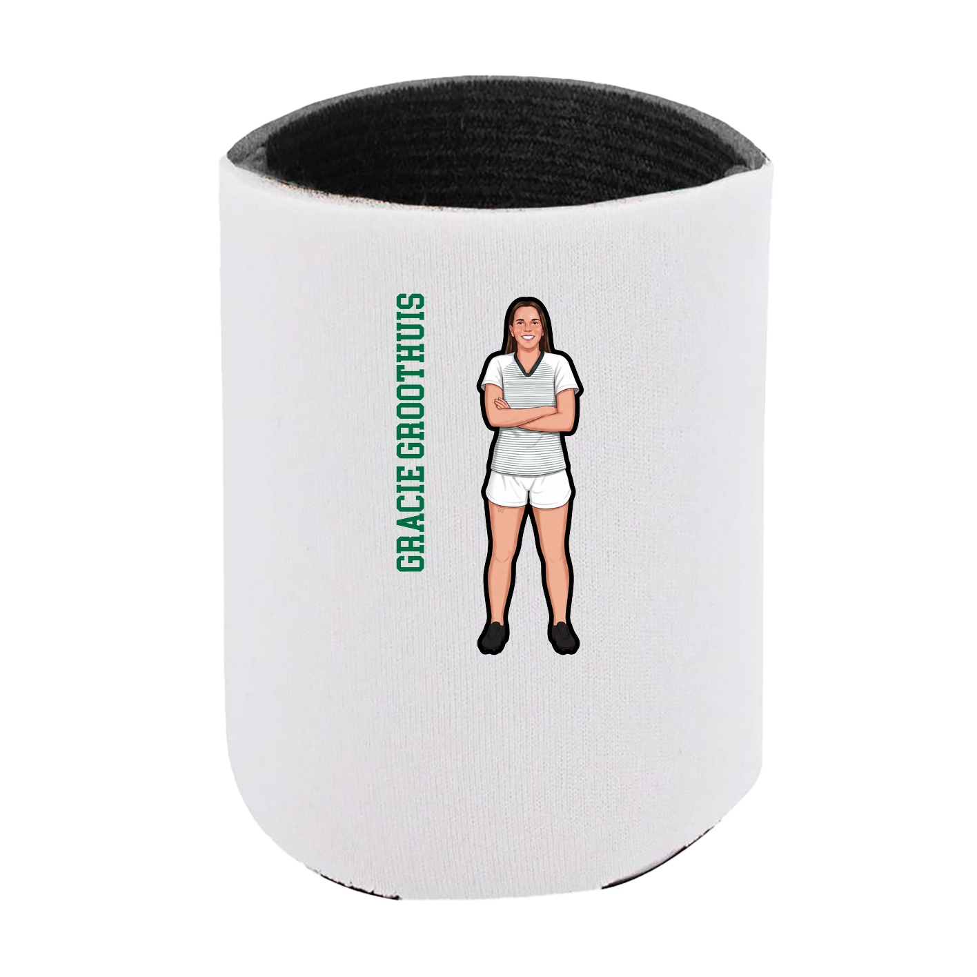 Can Holder — Name Vertical in White