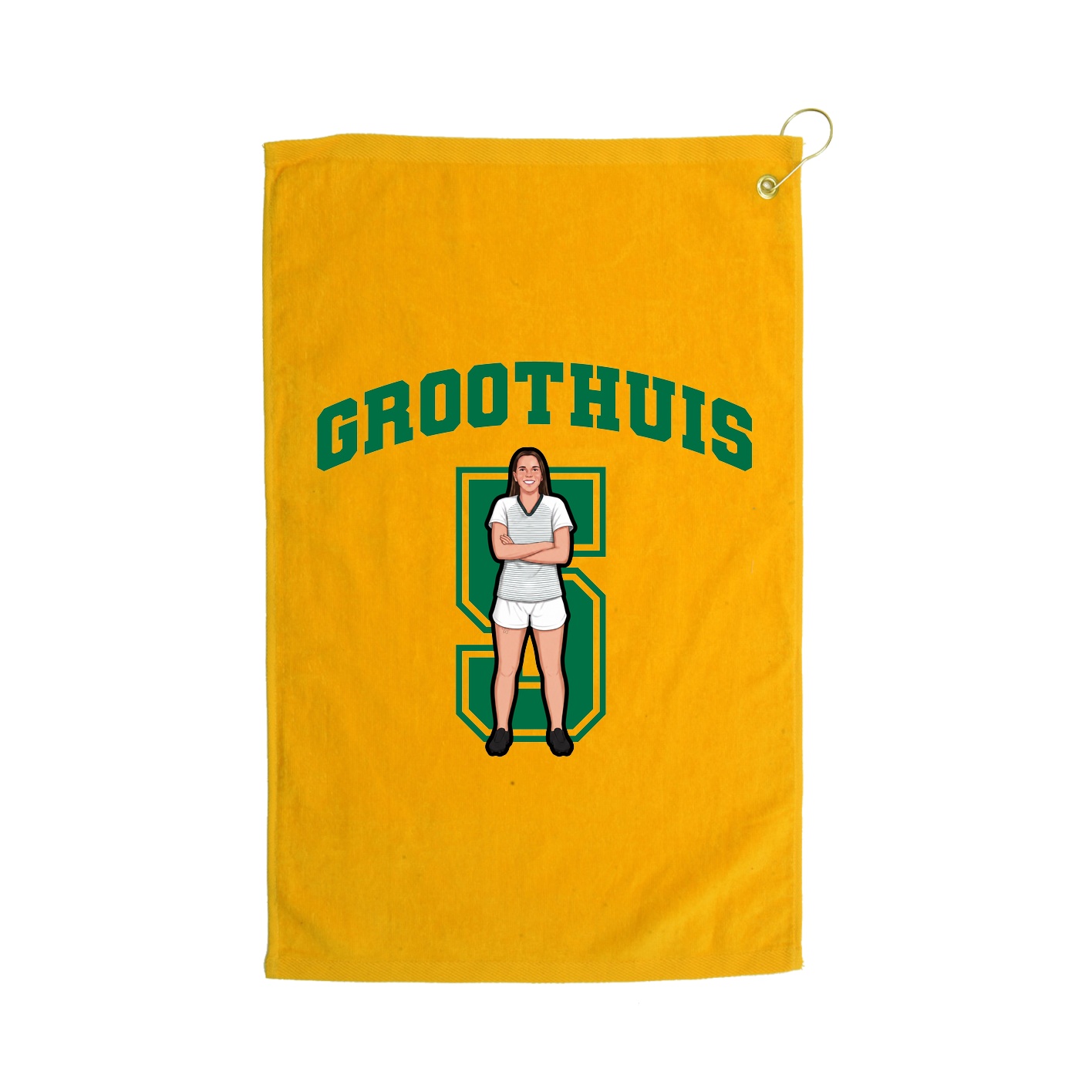 Golf Towel — Number in Gold