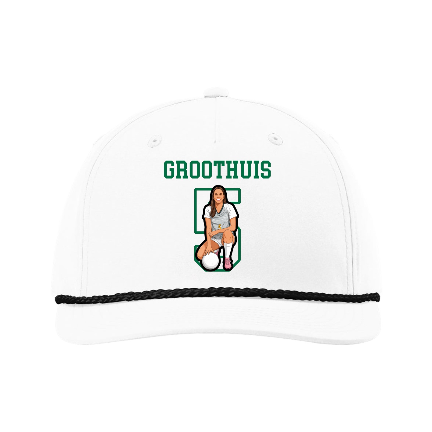 Five-Panel Classic Rope Cap — Shirsey in White