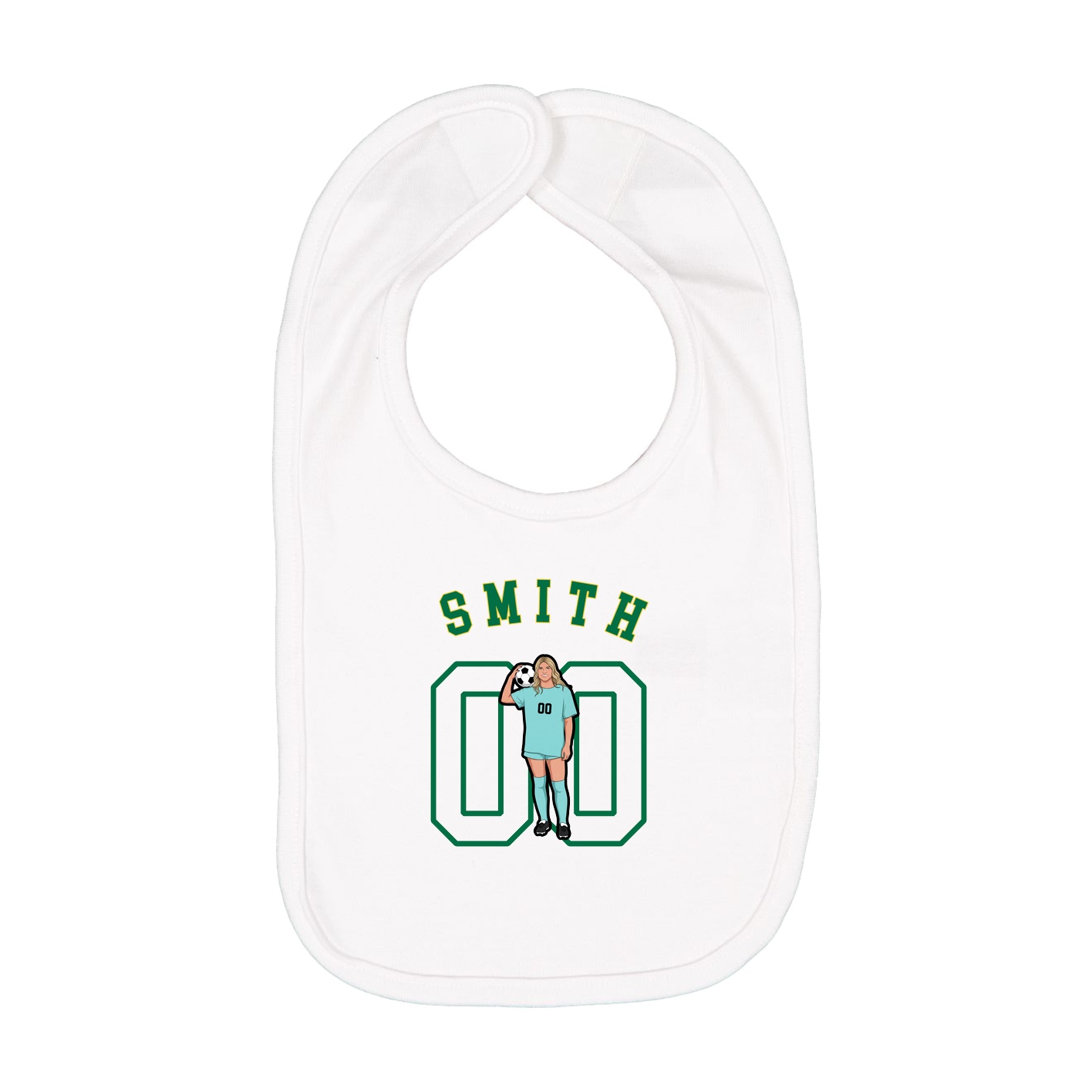 Infant Bib — Shirsey Arch in White