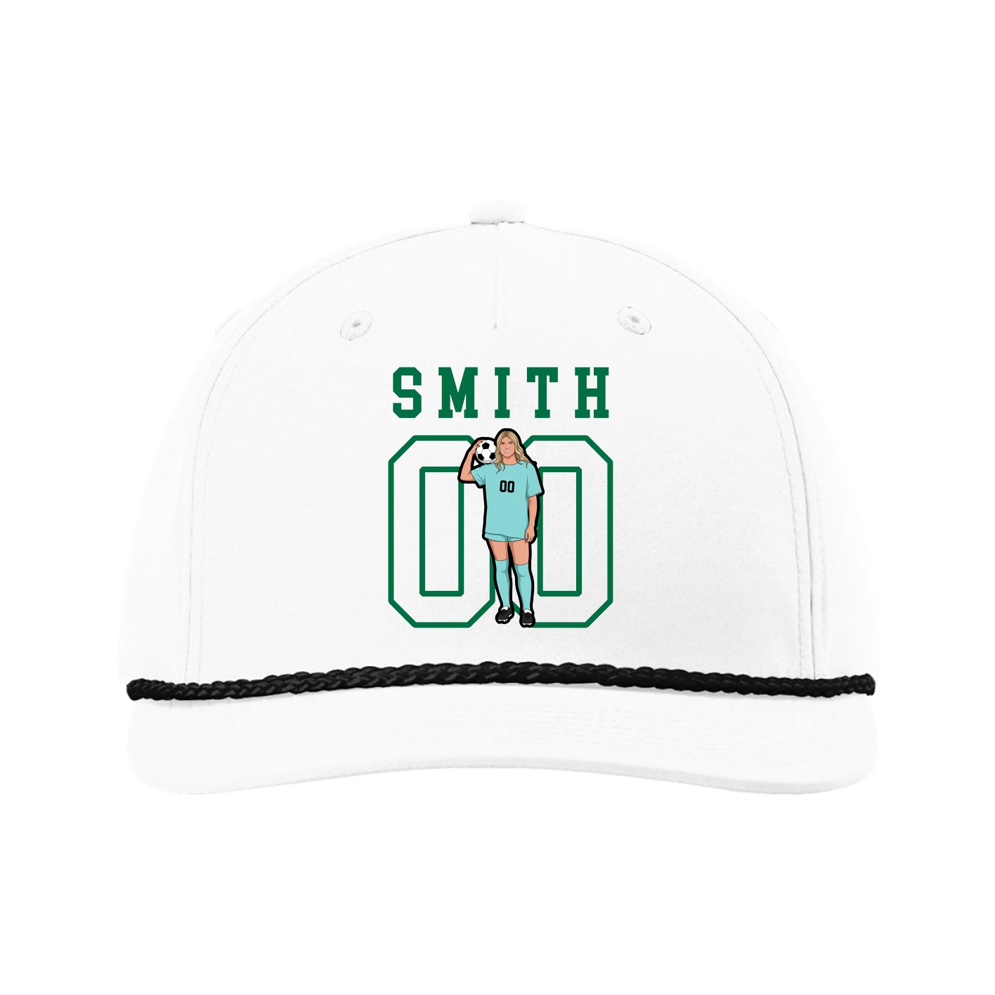 Five-Panel Classic Rope Cap — Shirsey in White