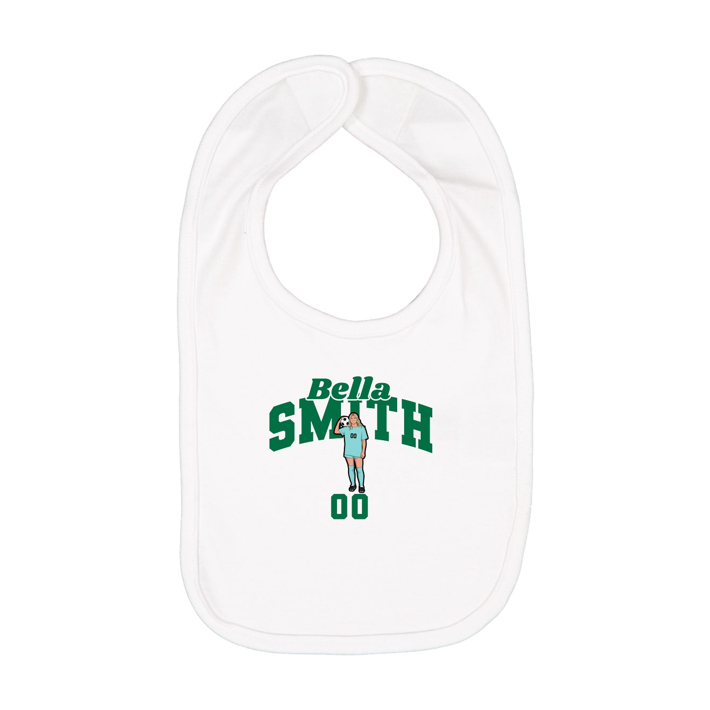 Infant Bib — Signature Arch in White