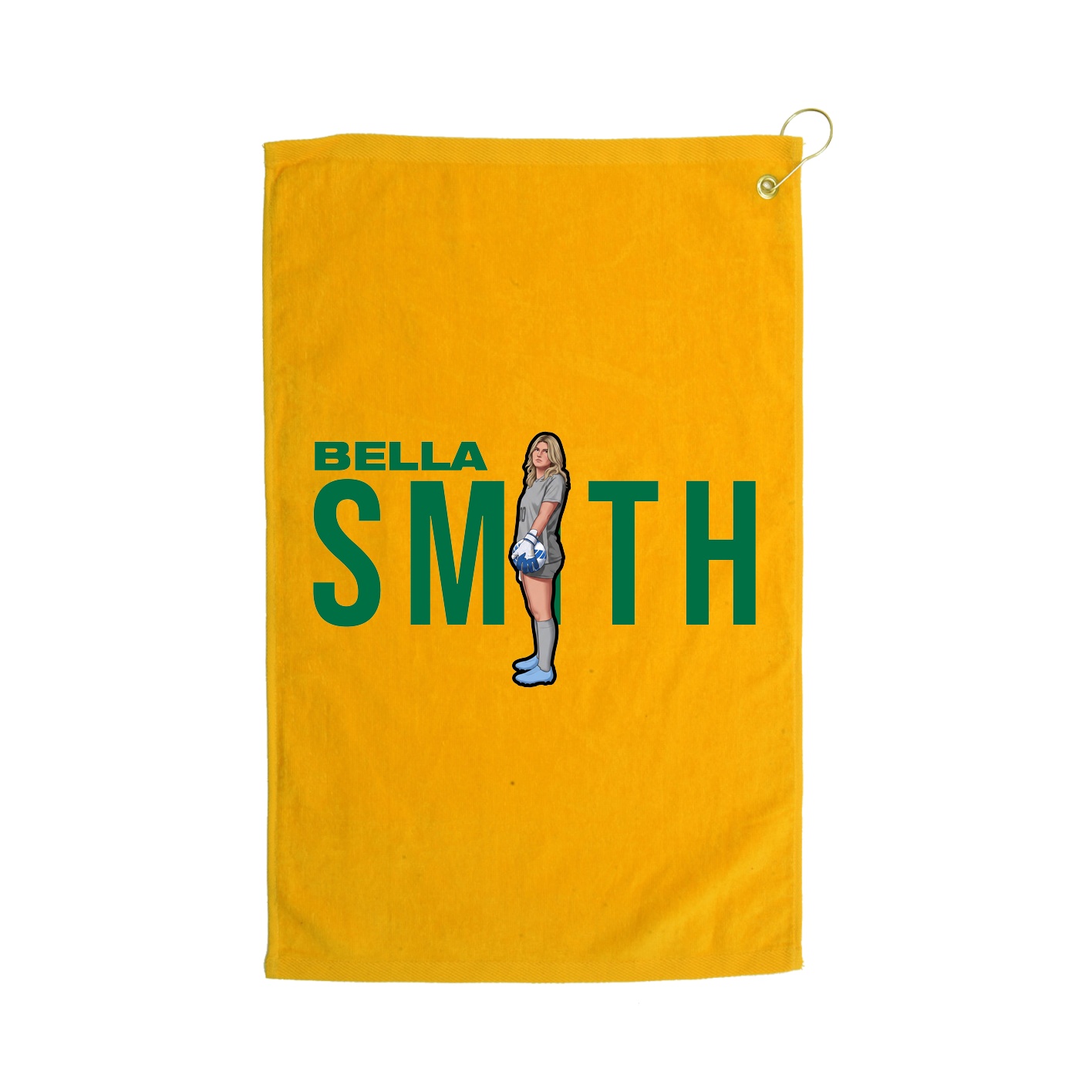 Golf Towel — Player Name in Gold