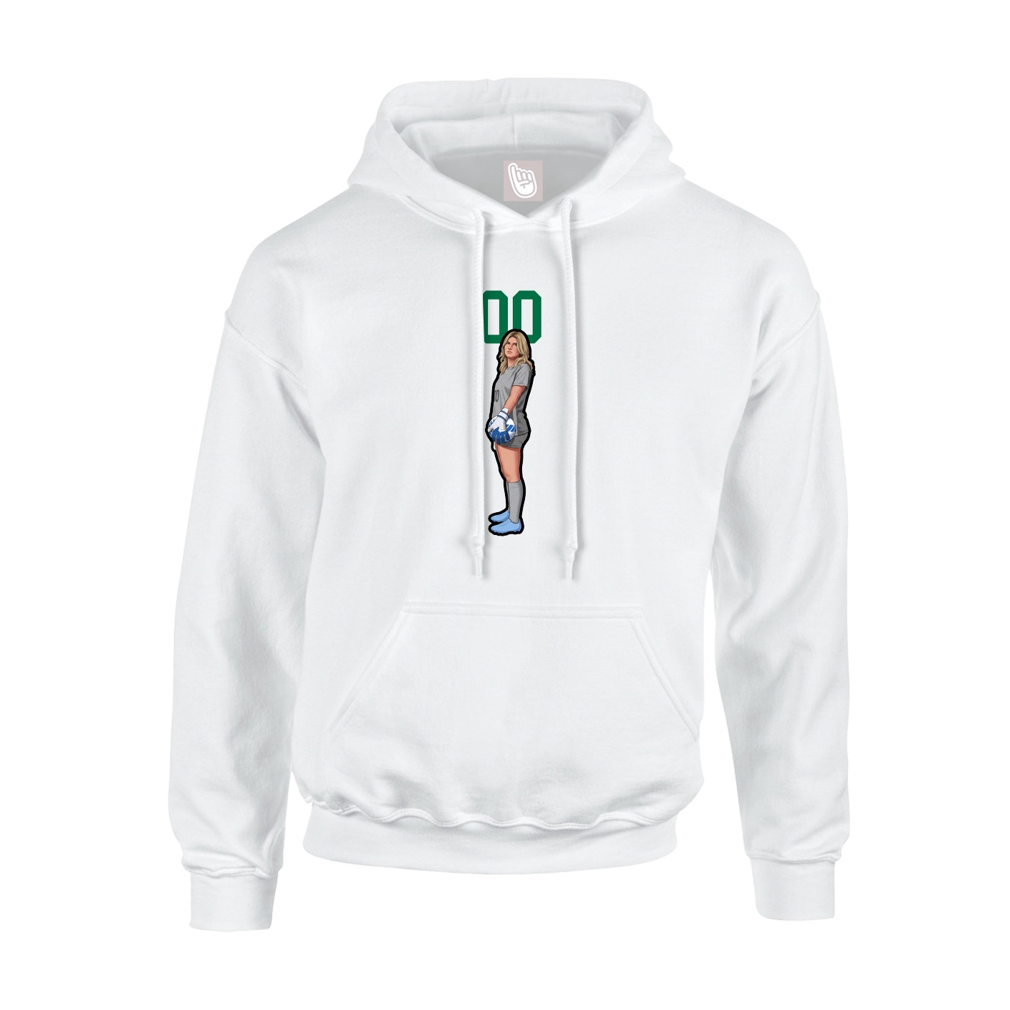 Hoodie — Number Top in White