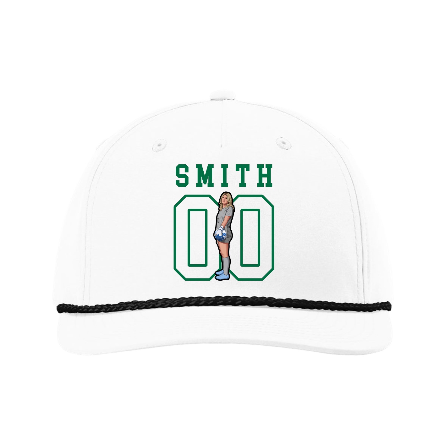 Five-Panel Classic Rope Cap — Shirsey in White