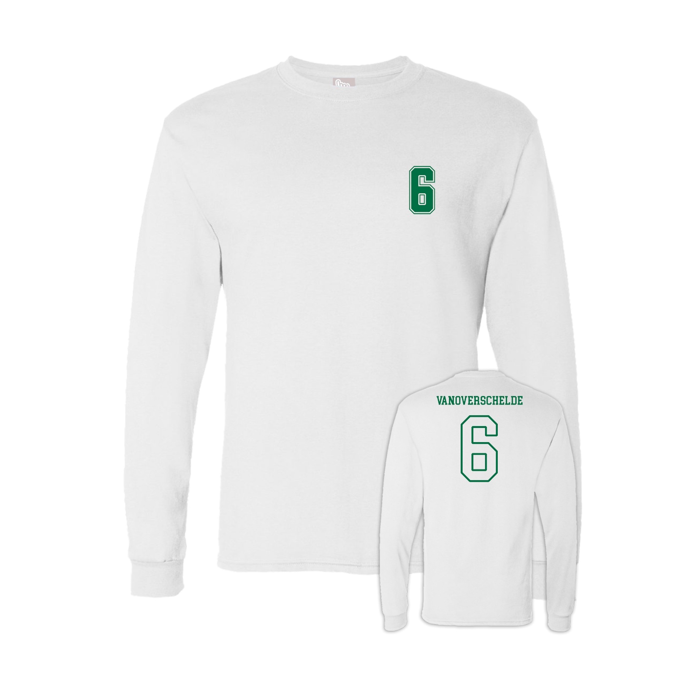 Long Sleeve Tee — Chest Back in White