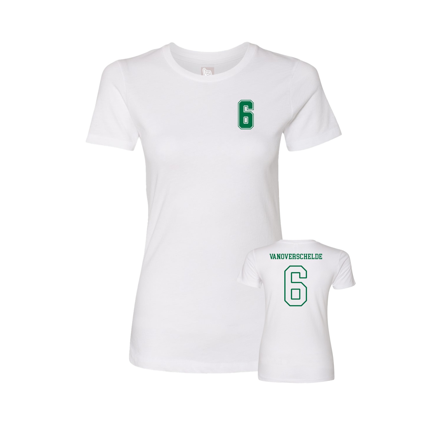Womens Tee — Chest Back in White