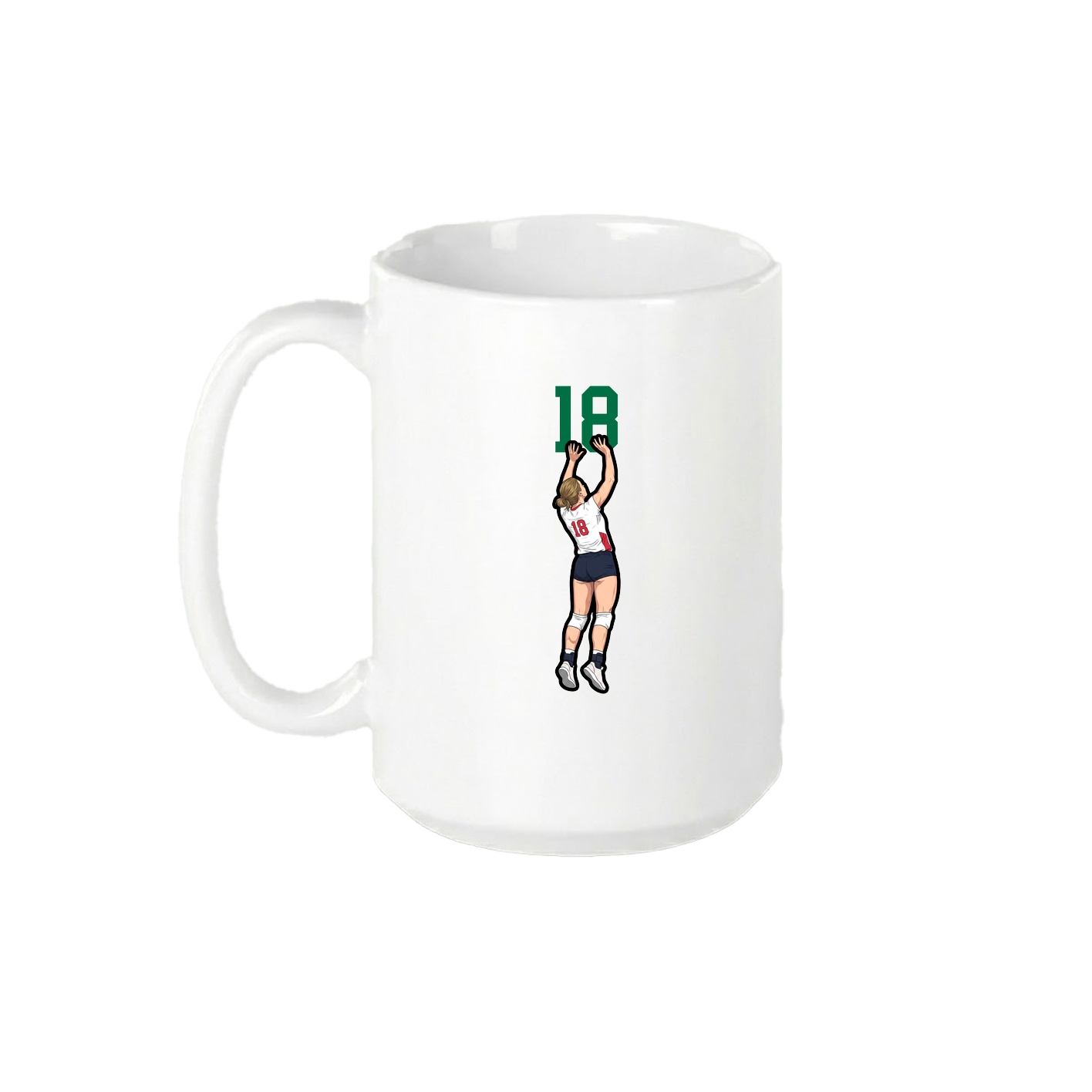 15oz Coffee Mug — Number Top in White