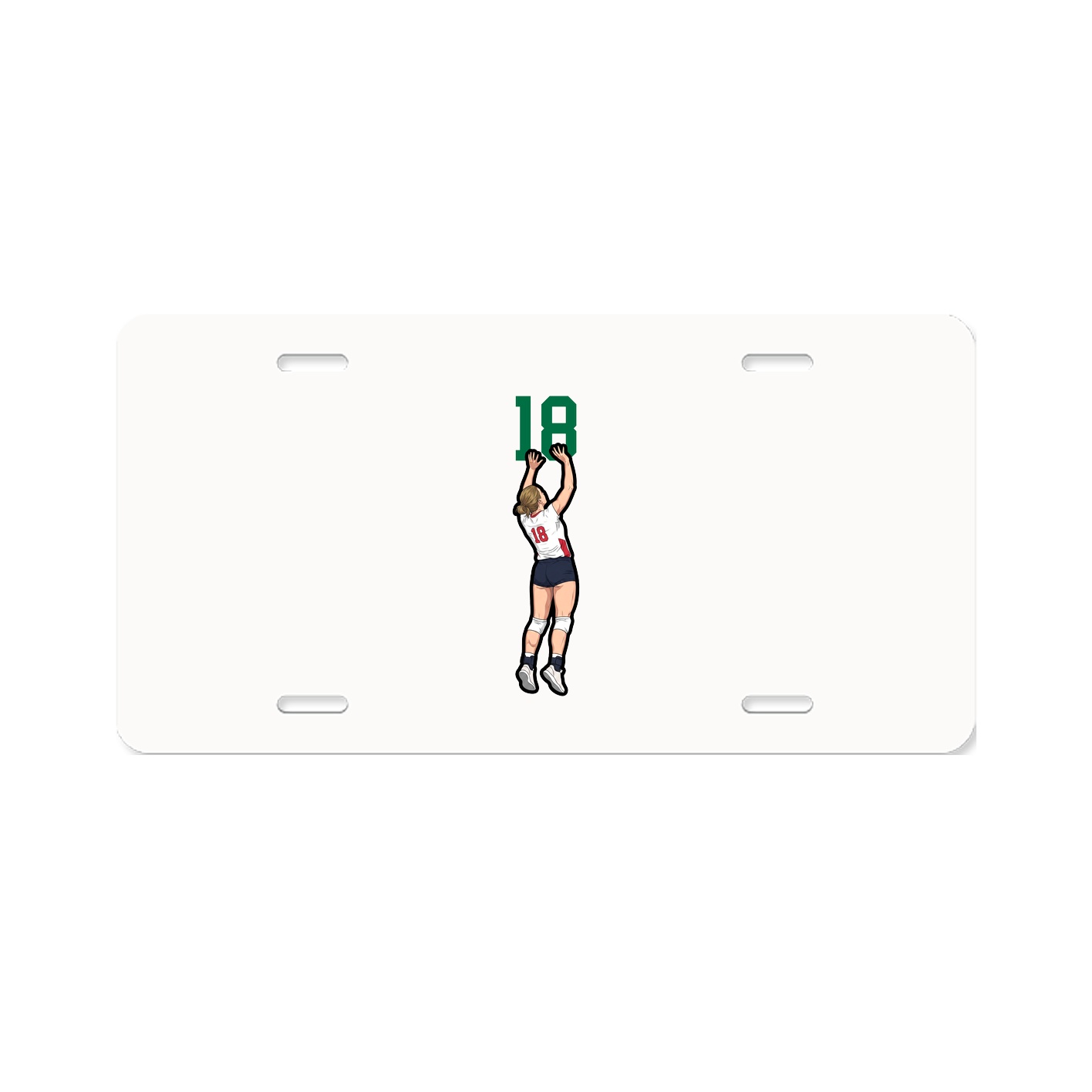 License Plate — Number Top in Classic