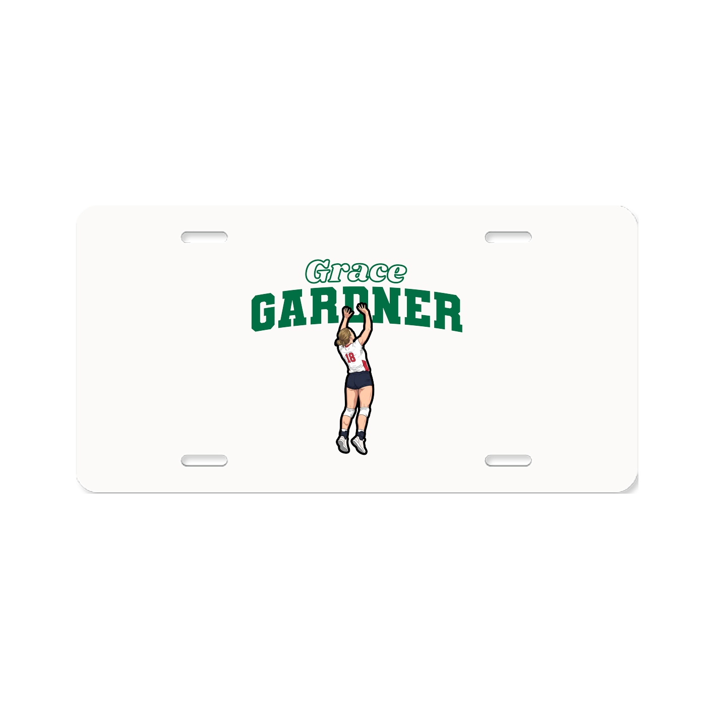 License Plate — Name Arch in Classic