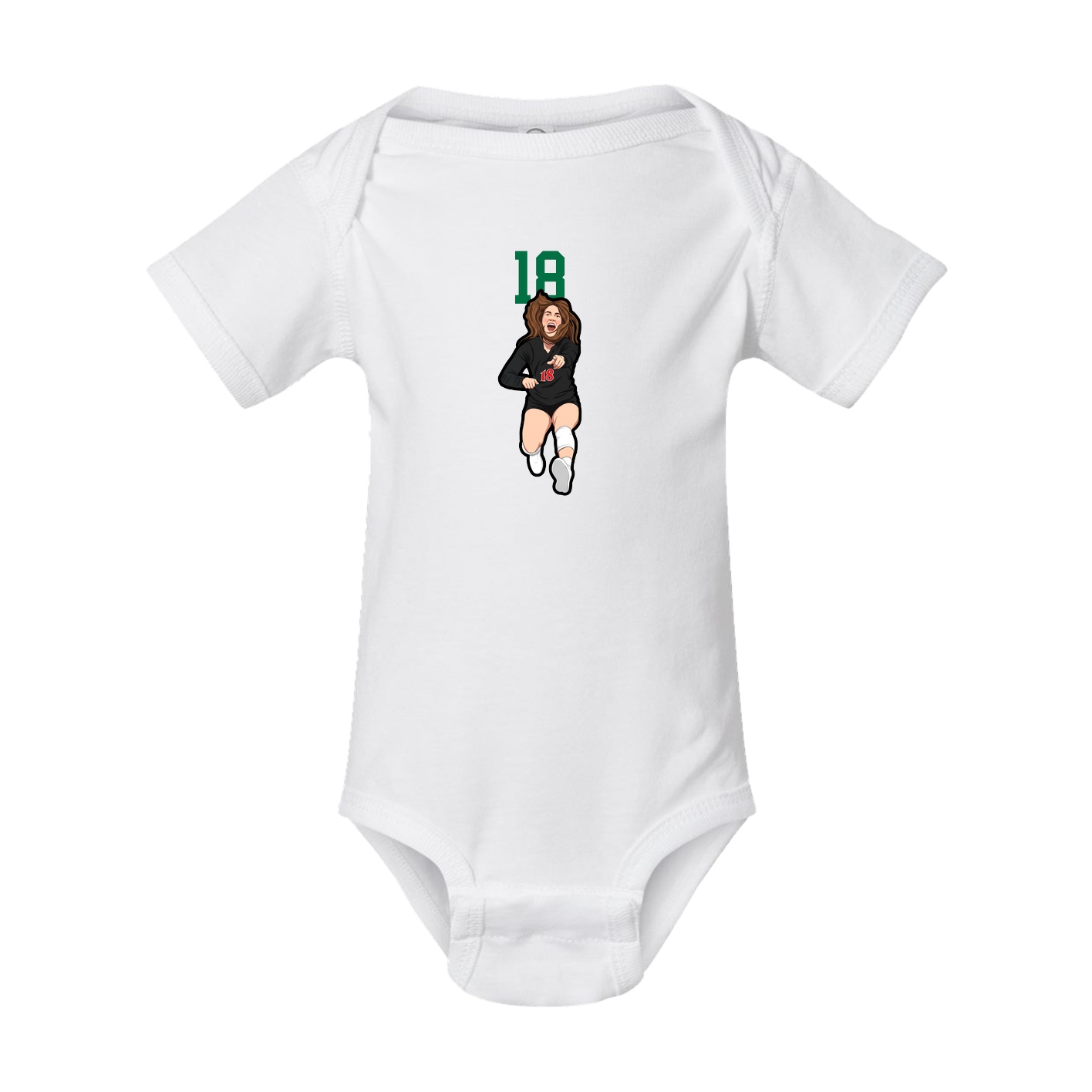 Baby Onesie — Number Top in White