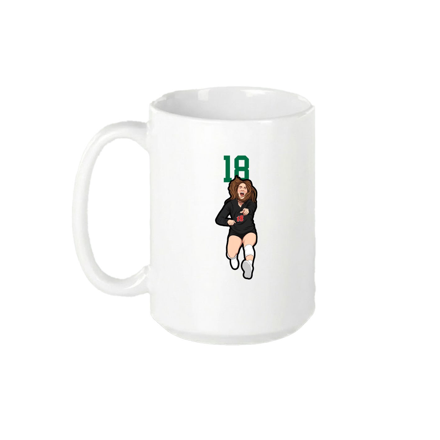 15oz Coffee Mug — Number Top in White