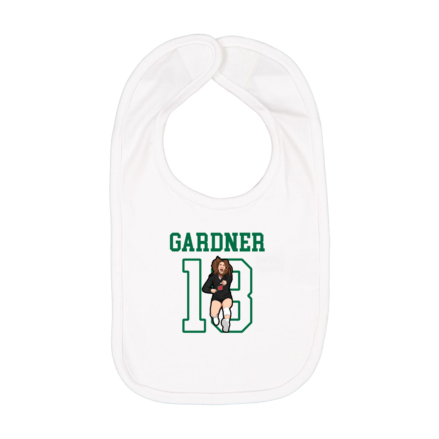 Infant Bib — Shirsey in White