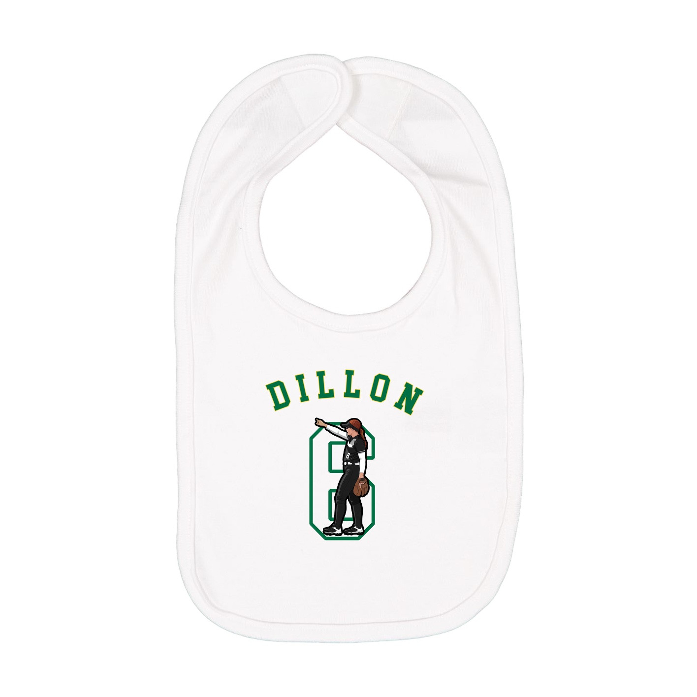Infant Bib — Shirsey Arch in White