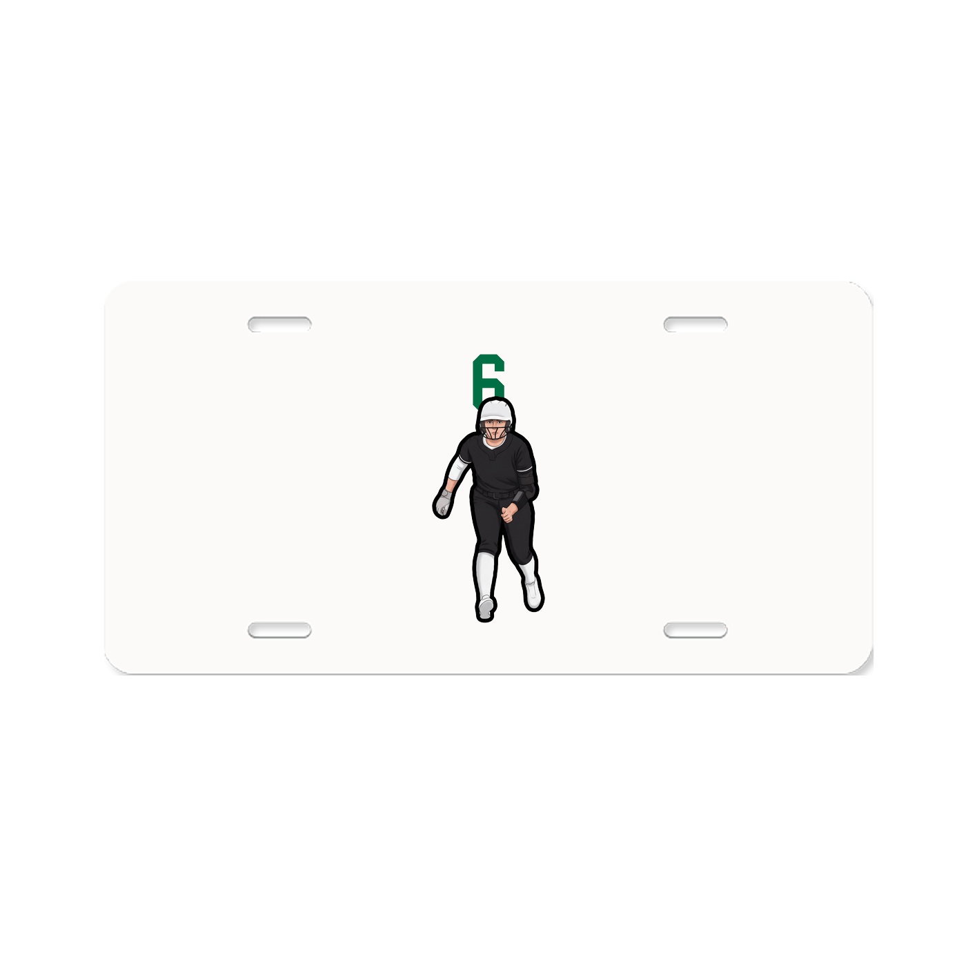License Plate — Number Top in Classic