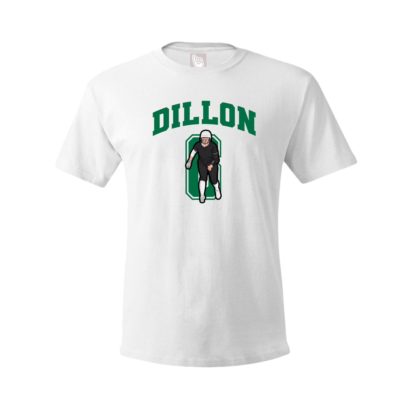 Youth Tee — Number in White