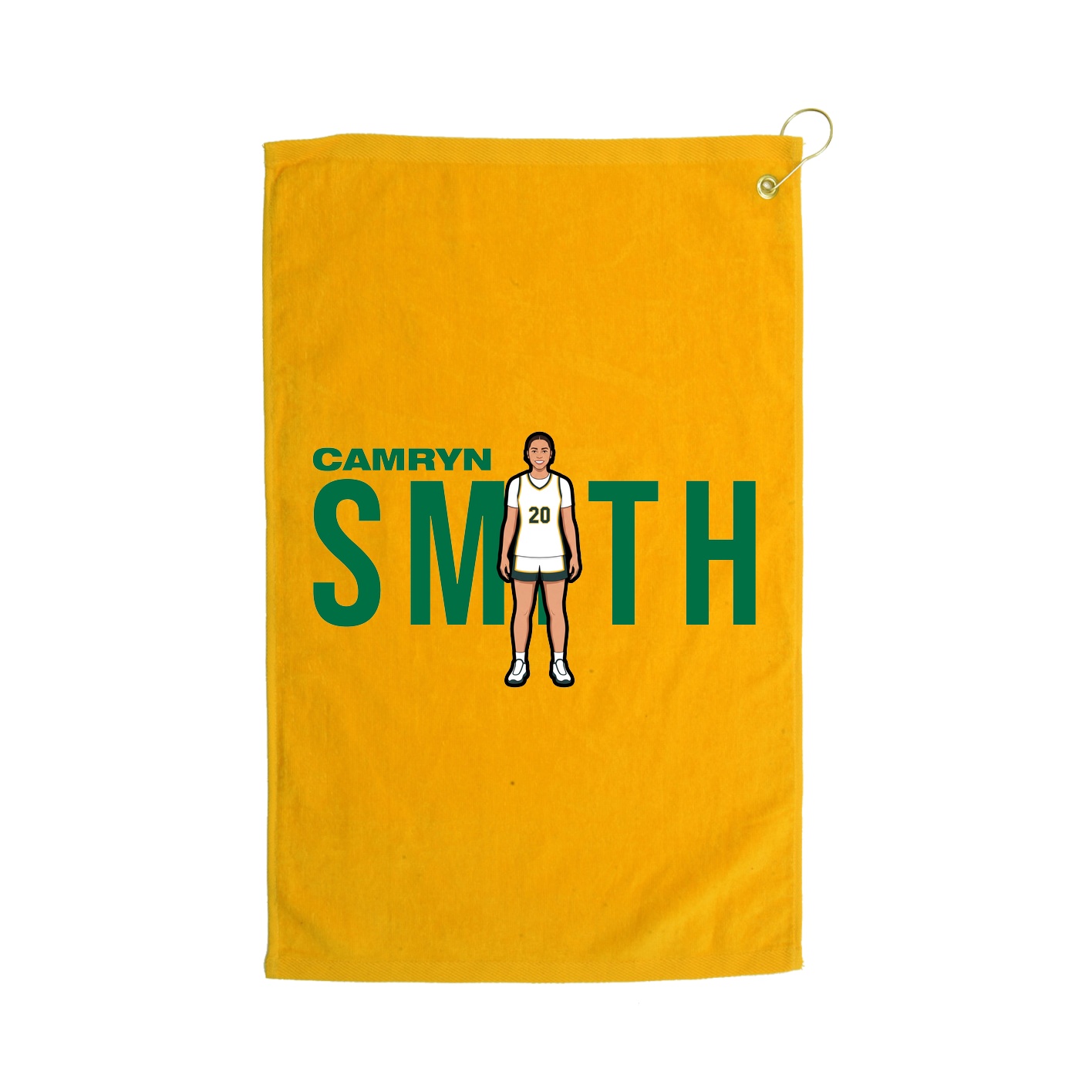 Golf Towel — Player Name in Gold