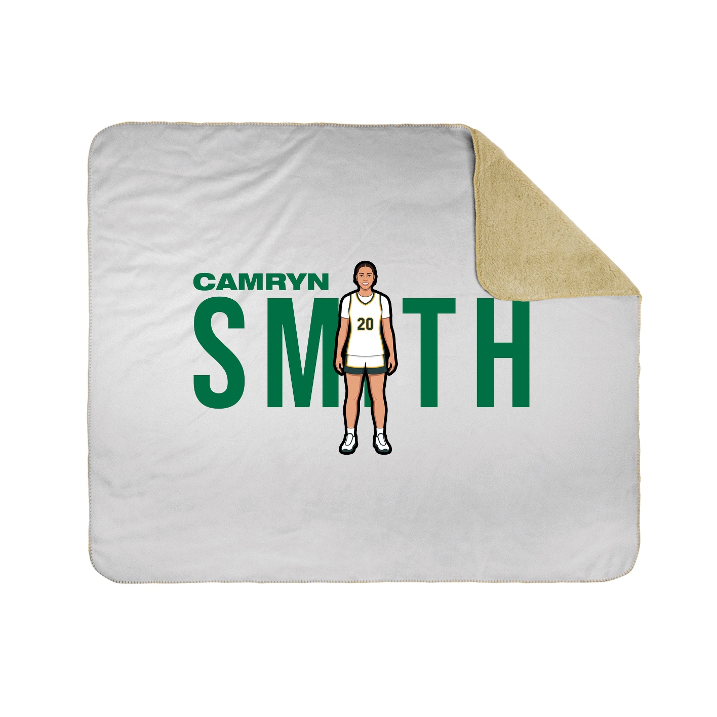 Throw Blanket — Player Name in White