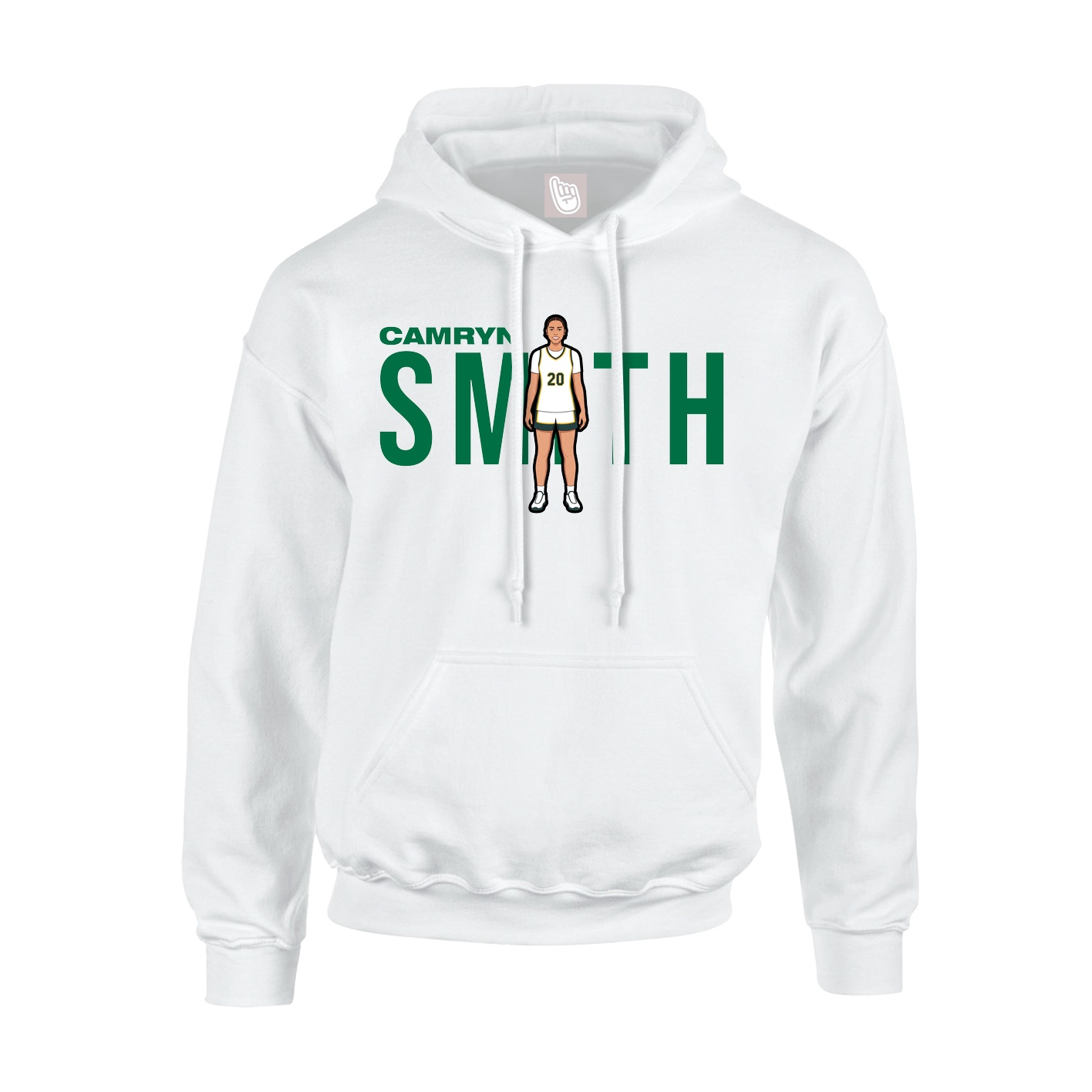 Youth Hoodie — Player Name in White