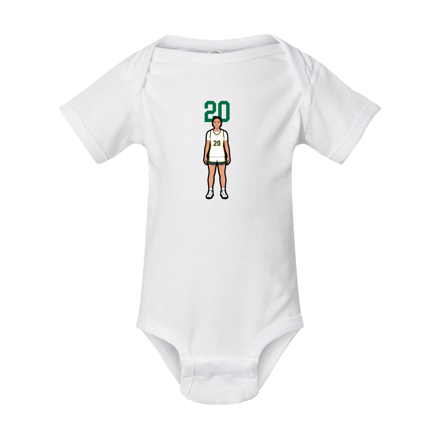 Baby Onesie — Number Top in White