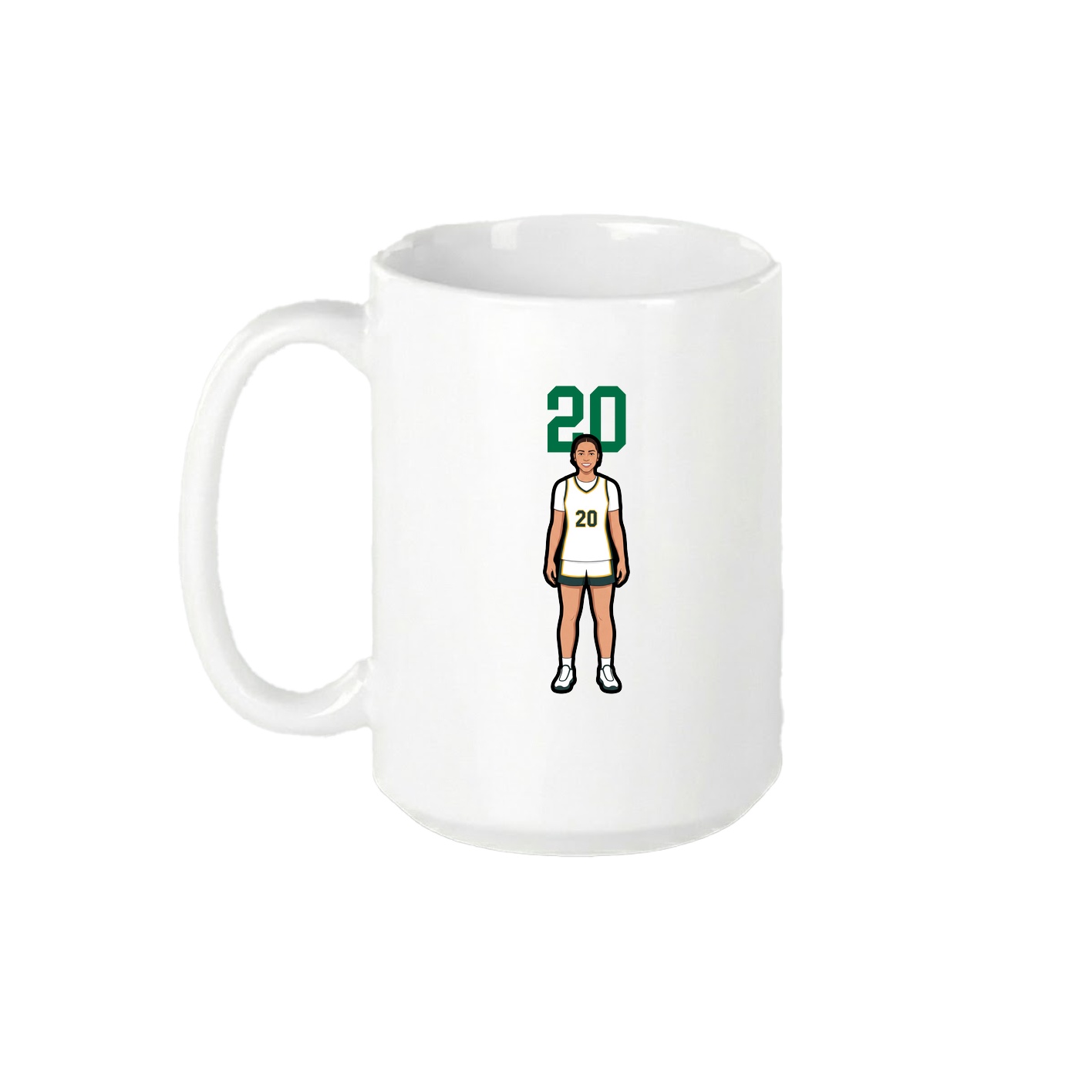 15oz Coffee Mug — Number Top in White