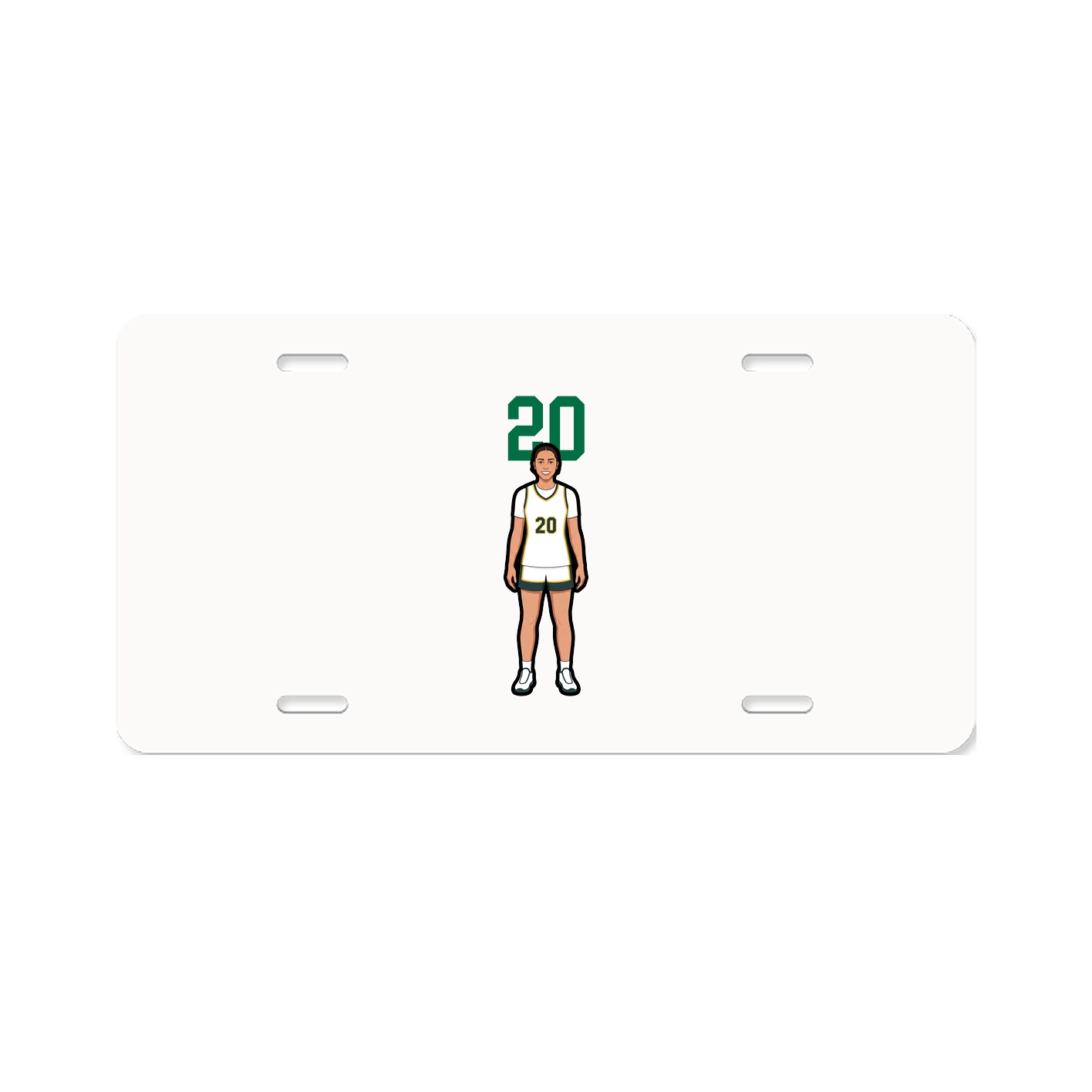 License Plate — Number Top in Classic