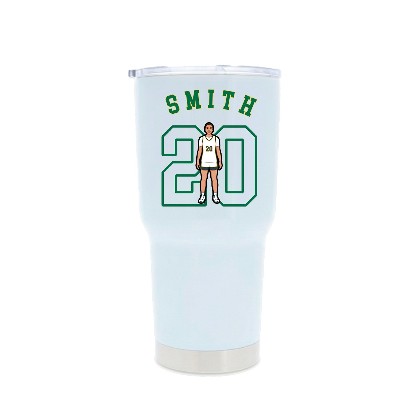30oz Stainless Steel Tumbler — Shirsey Arch in White