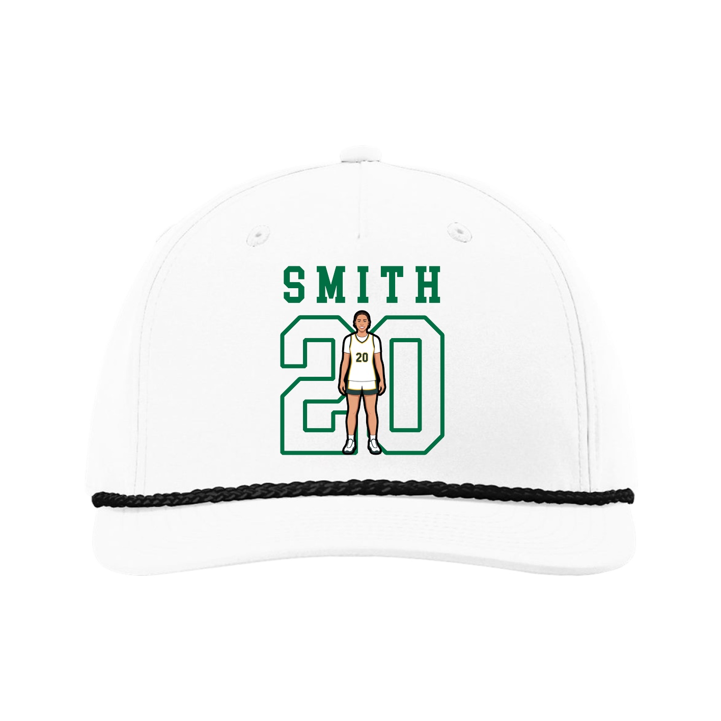 Five-Panel Classic Rope Cap — Shirsey in White