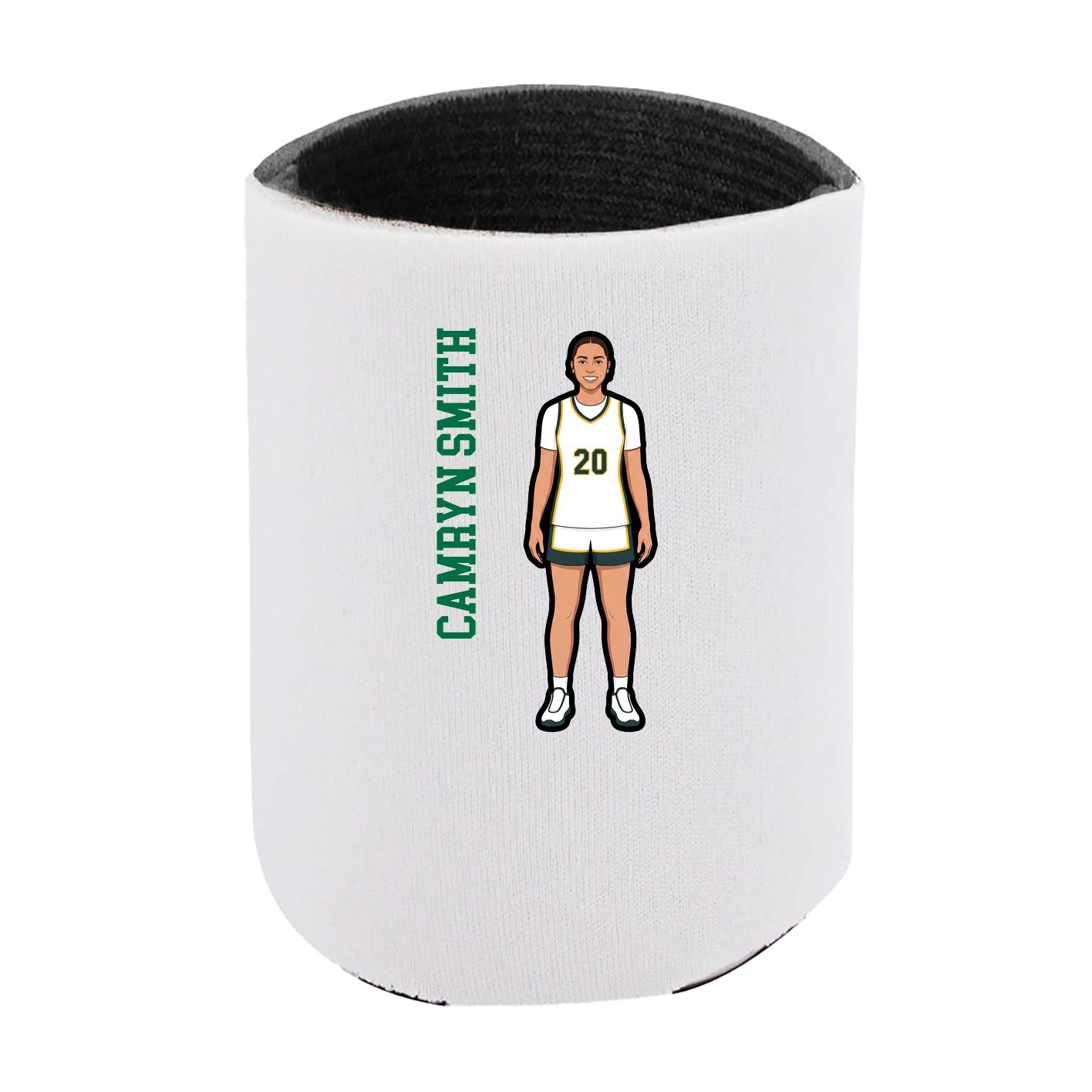 Can Holder — Name Vertical in White