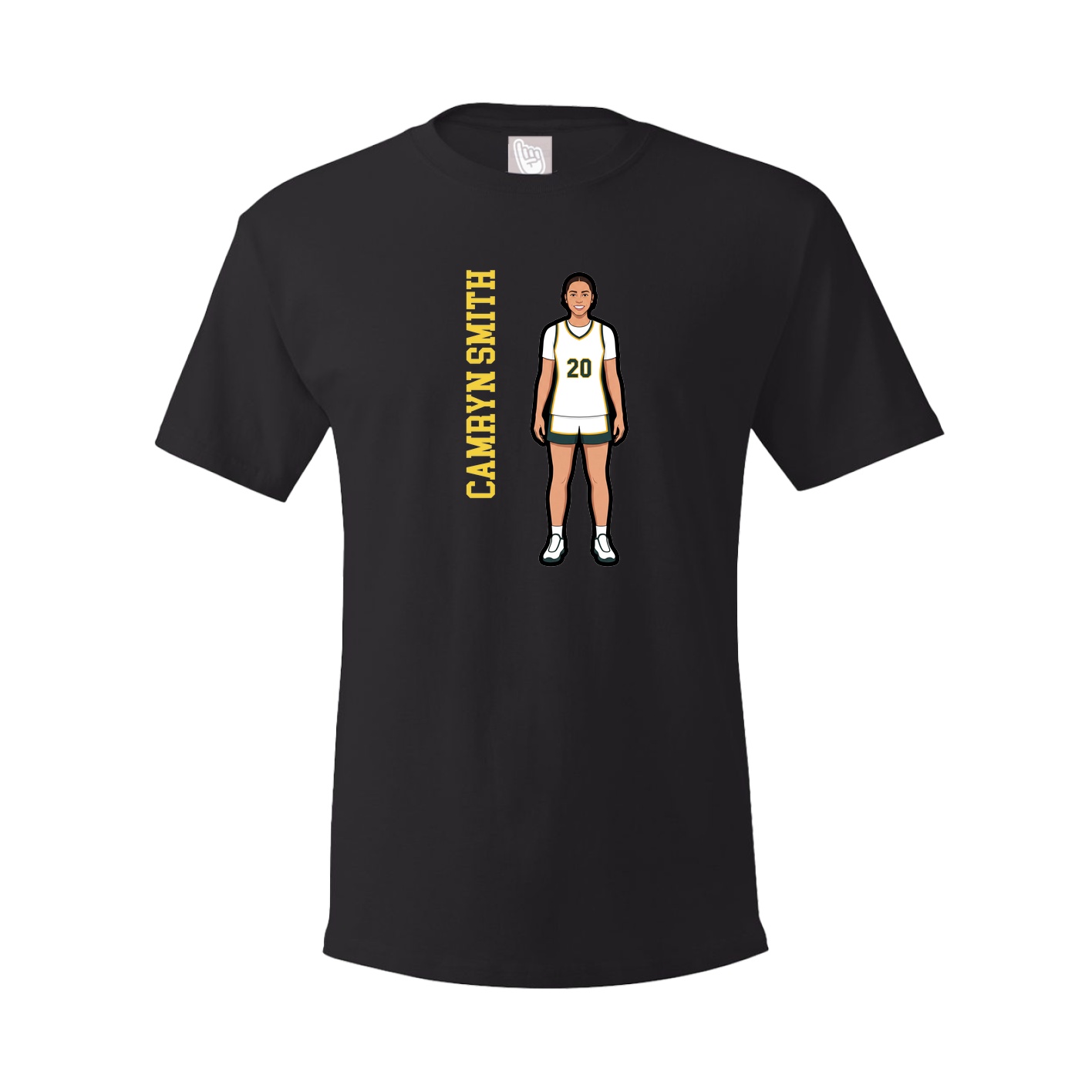 Youth Tee — Name Vertical in Black